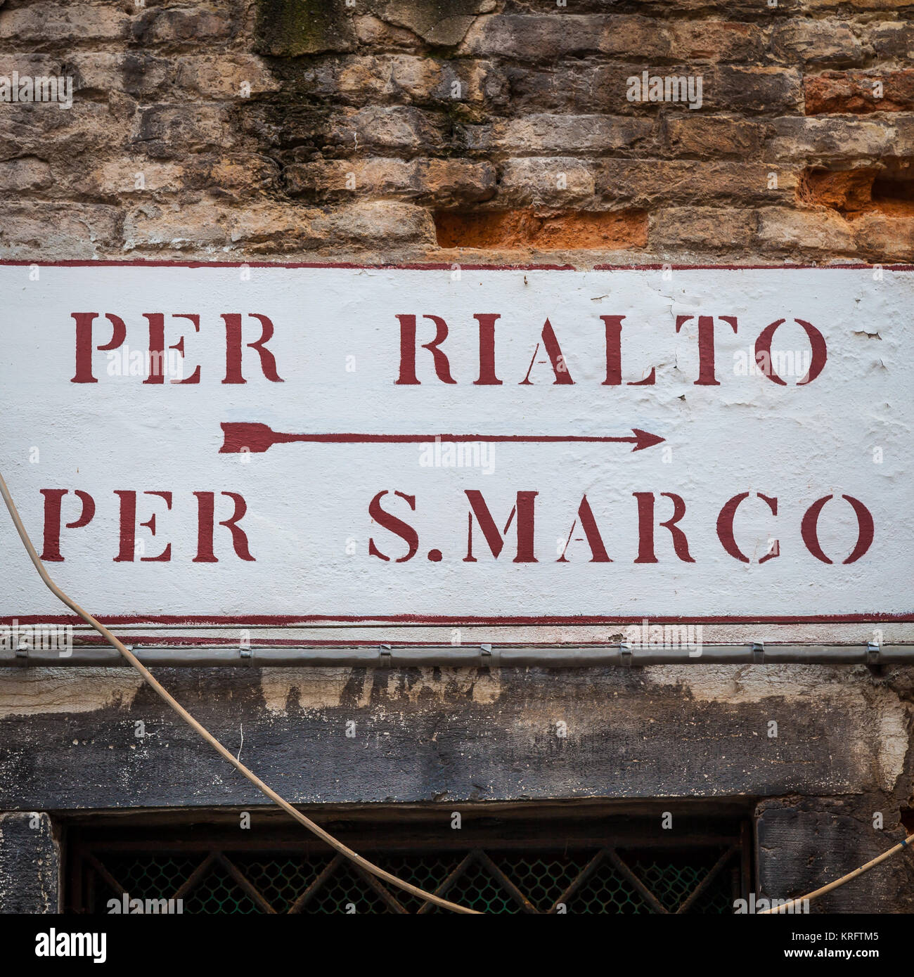 Venice street sign Stock Photo Alamy
