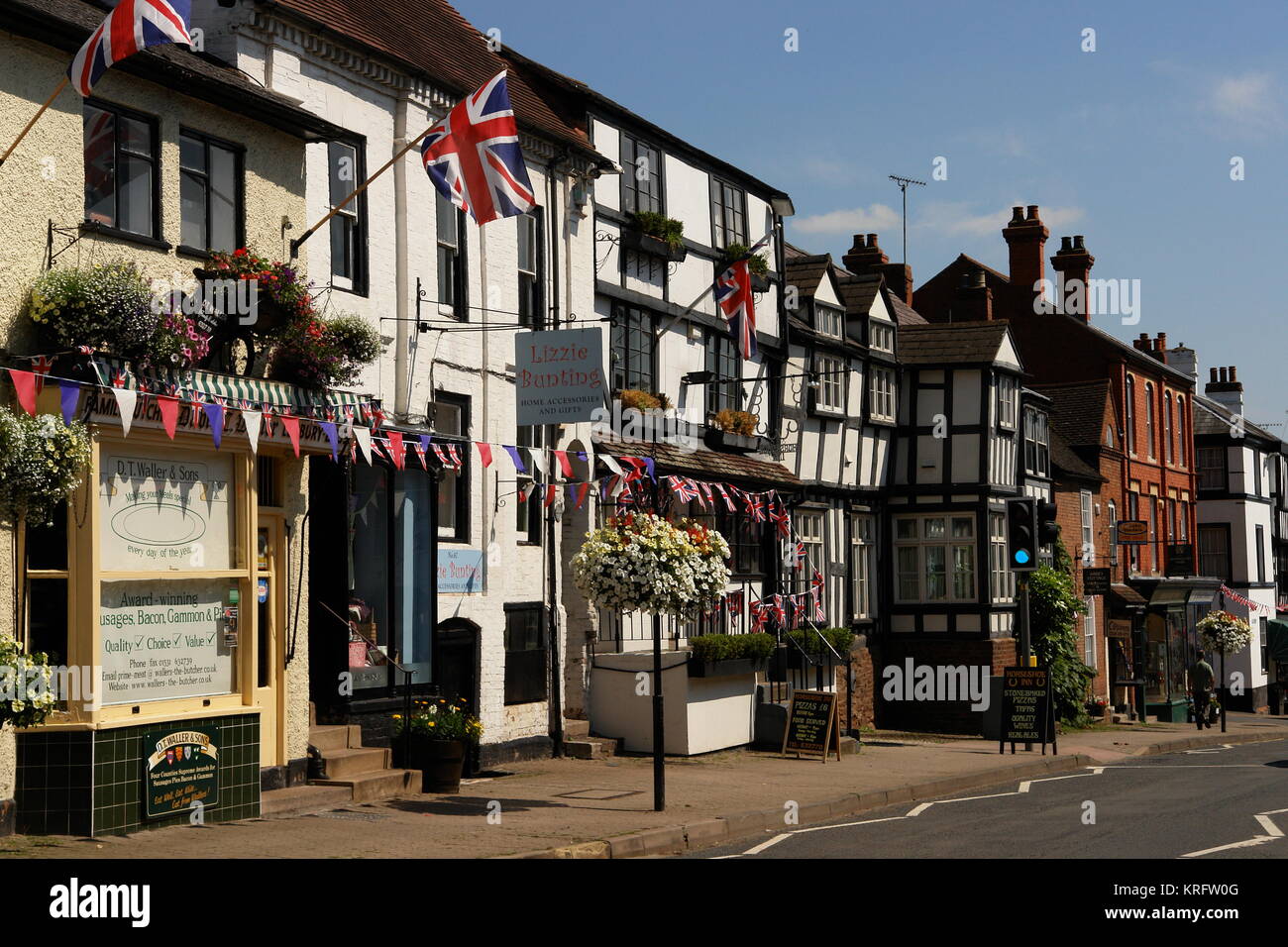 Shops in the High Street, Ledbury, Herefordshire Stock Photo Alamy