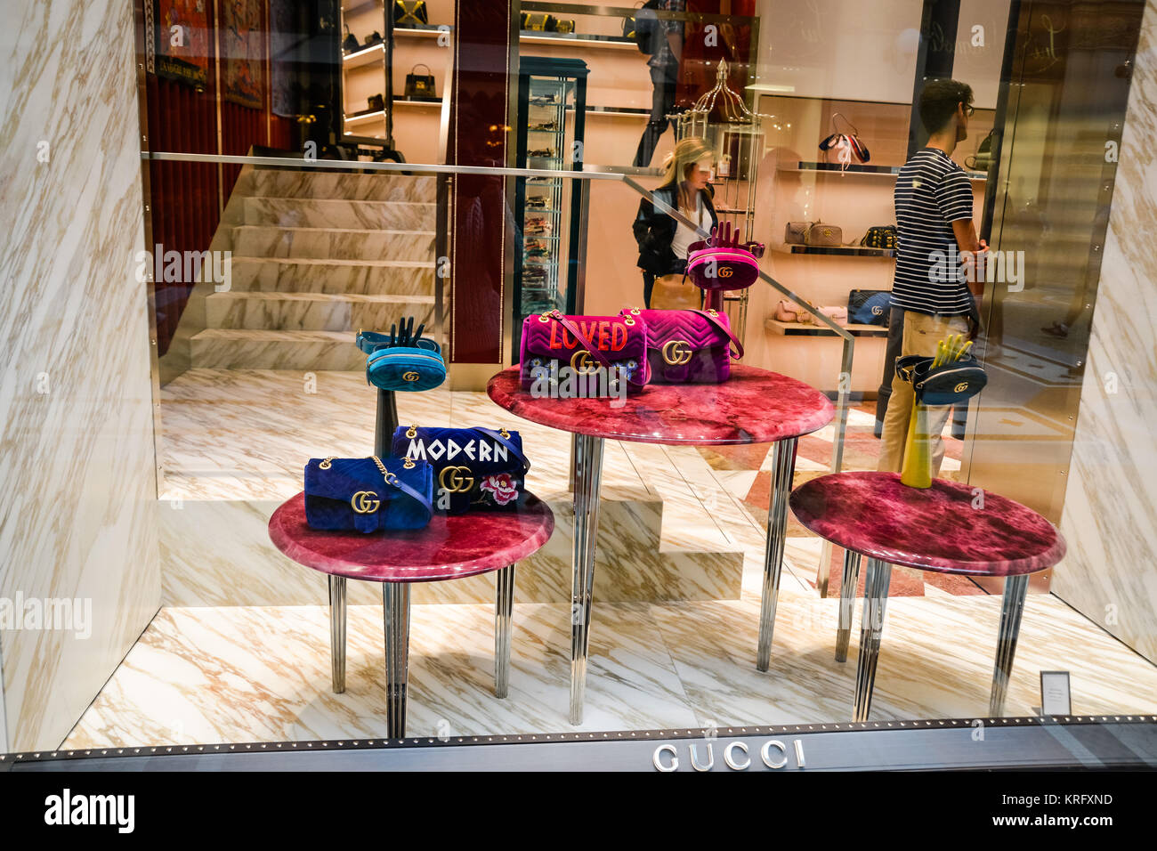 Milan, Italy February 28, 2017: Shop Window Of A Gucci Shop