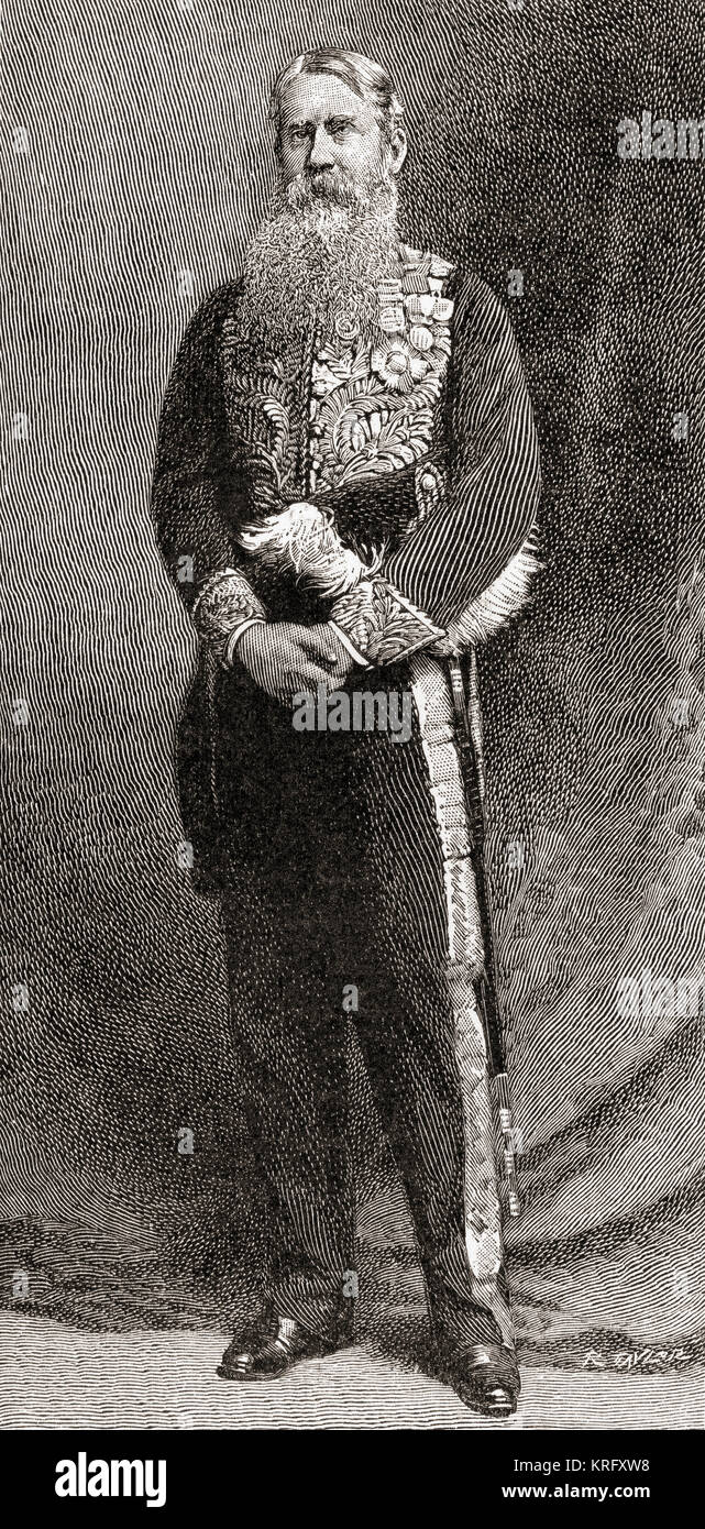 Henry Brougham Loch, 1st Baron Loch,  1827 – 1900.  Scottish soldier and colonial administrator.  Seen here aged 67.  From The Strand Magazine, published January to June 1894. Stock Photo