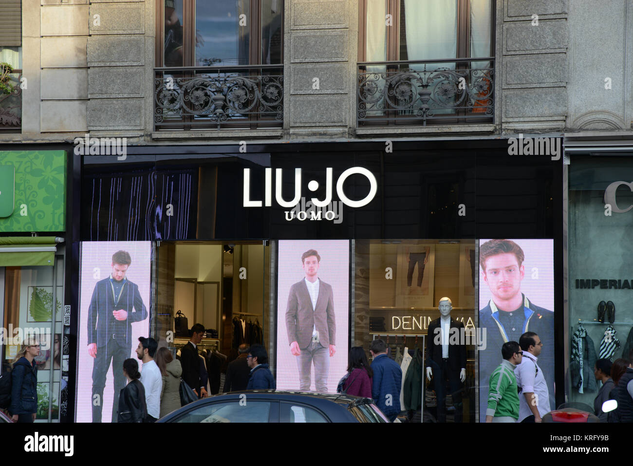 Milan, Italy - September 24, 2017:  Liu Jo store in Milan. Fashion week shopping Stock Photo