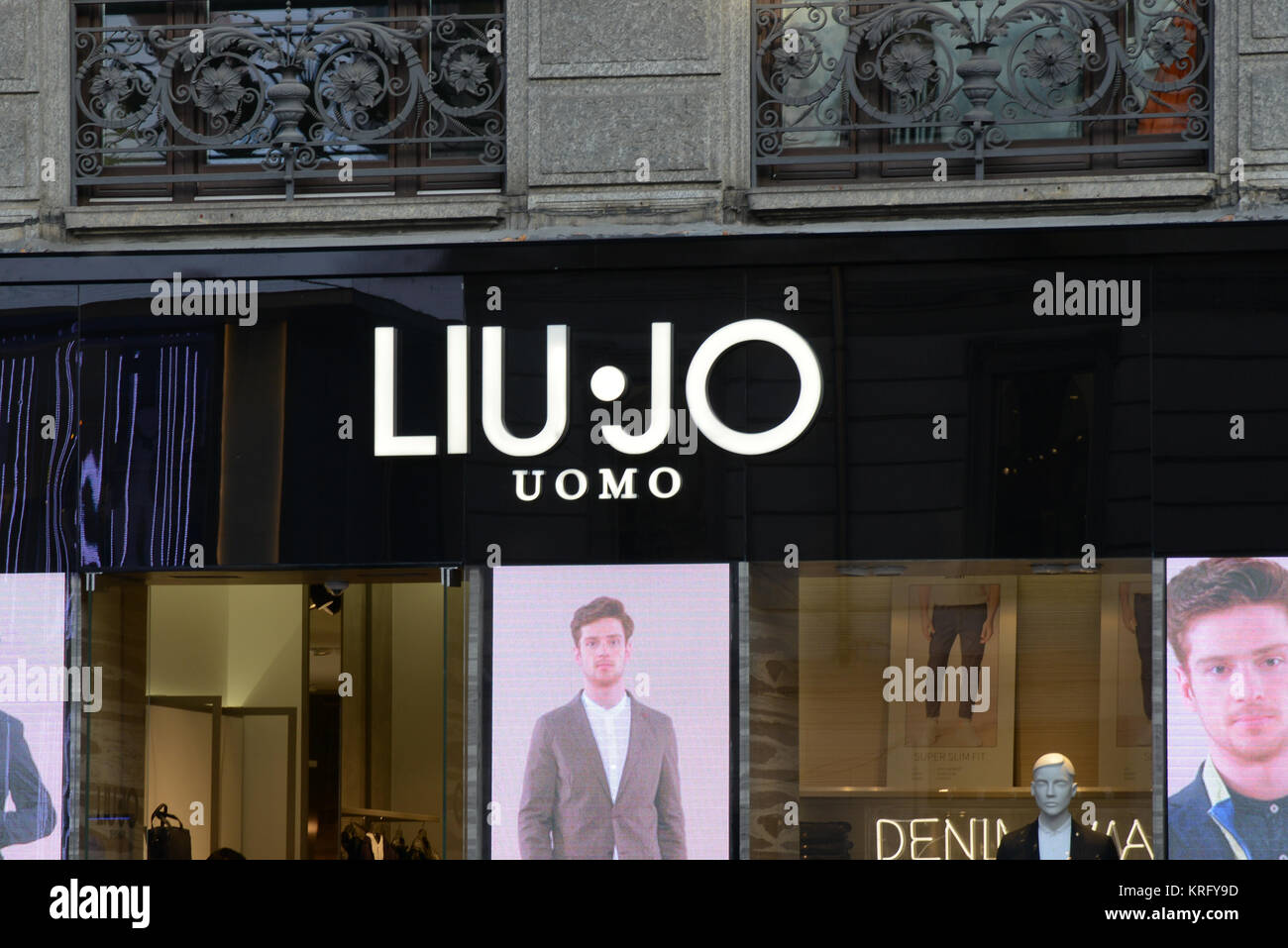 Milan, Italy - September 24, 2017:  Liu Jo store in Milan. Fashion week shopping Stock Photo