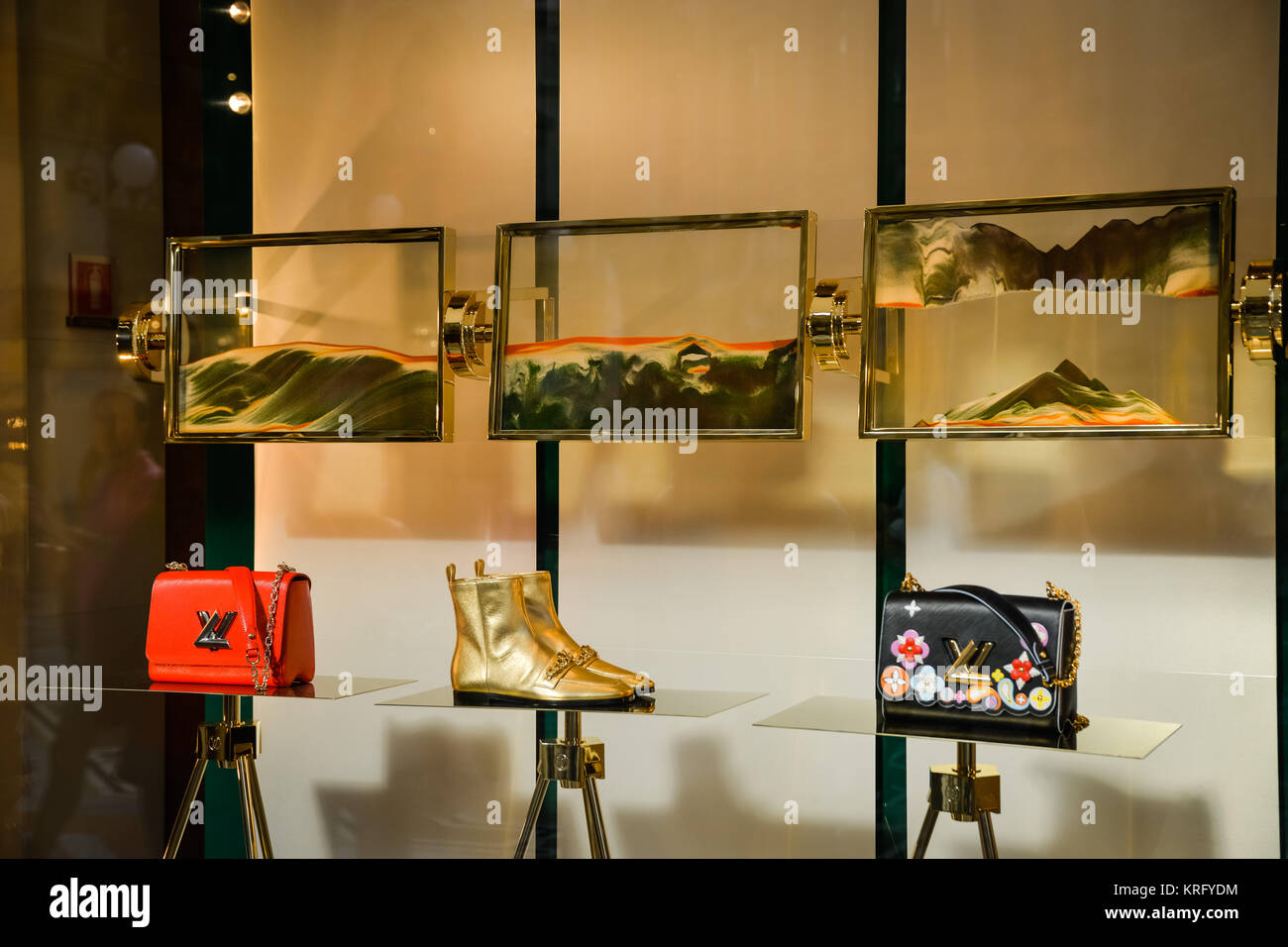 Milan, Italy - September 24, 2017: Louis Vuitton store in Milan