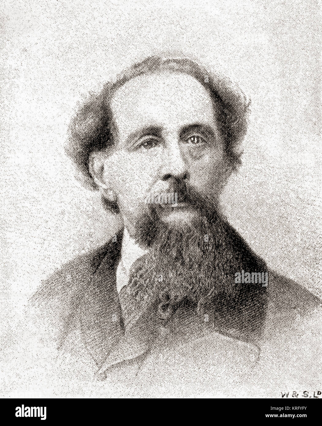 Charles John Huffam Dickens, 1812 – 1870.  English writer and social critic of the Victorian era. Seen here aged 51.  From The Strand Magazine, published January to June 1894. Stock Photo