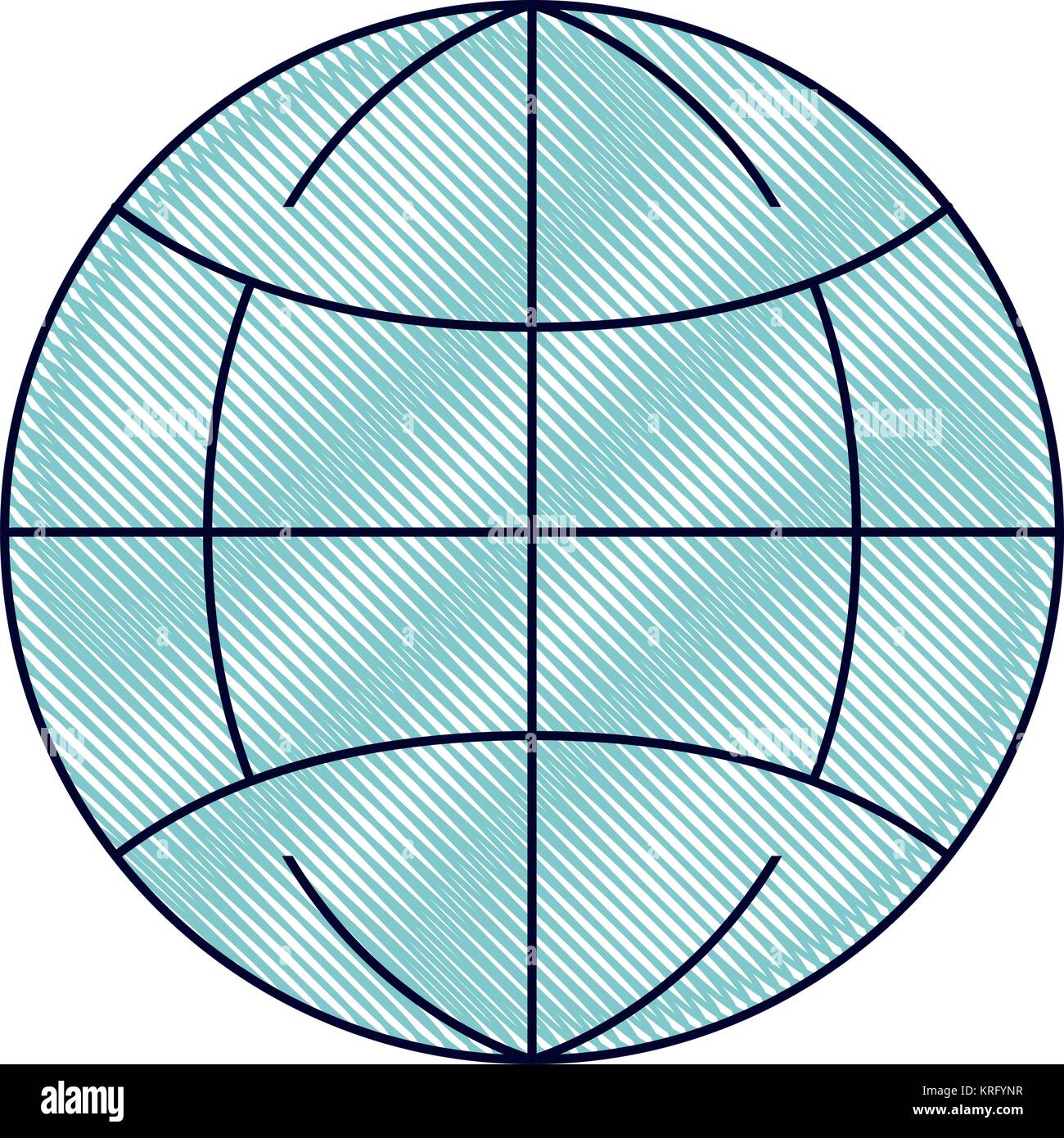 world globe flat icon in colored crayon silhouette Stock Vector Image ...