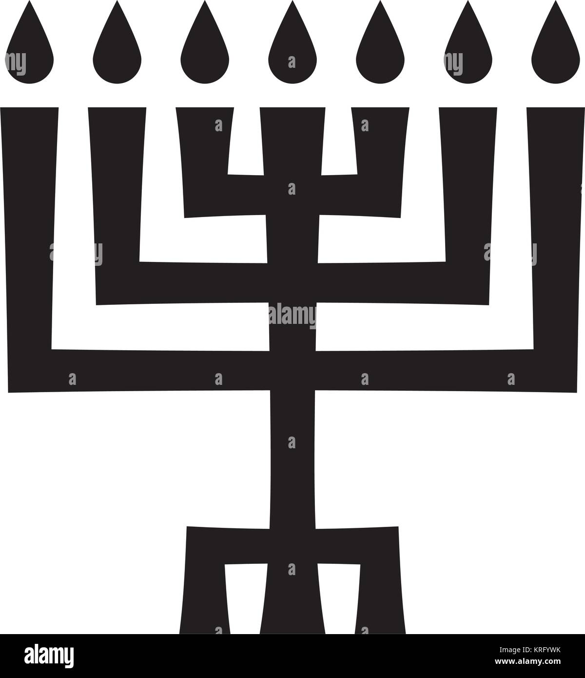 Menorah (ancient Hebrew seven-candleholder), sacred candelabrum with