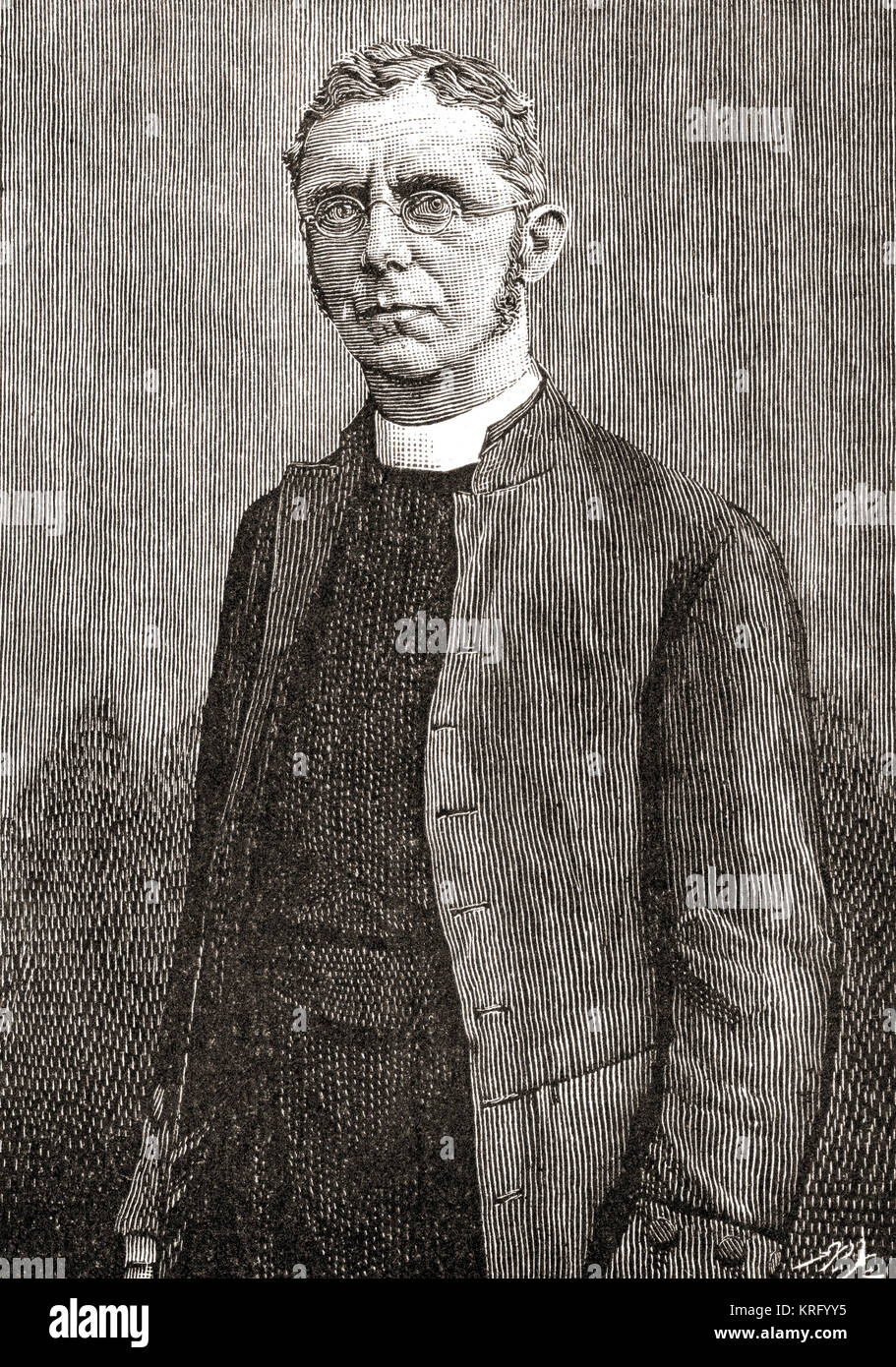 Augustus Legge, 1839 - 1913.  Bishop of Lichfield. Seen here aged 55. From The Strand Magazine, published January to June 1894. Stock Photo