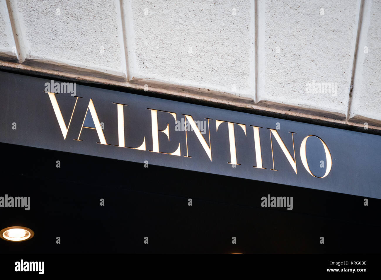 Milan, Italy - September 24, 2017: Valentino store in Milan. Fashion ...