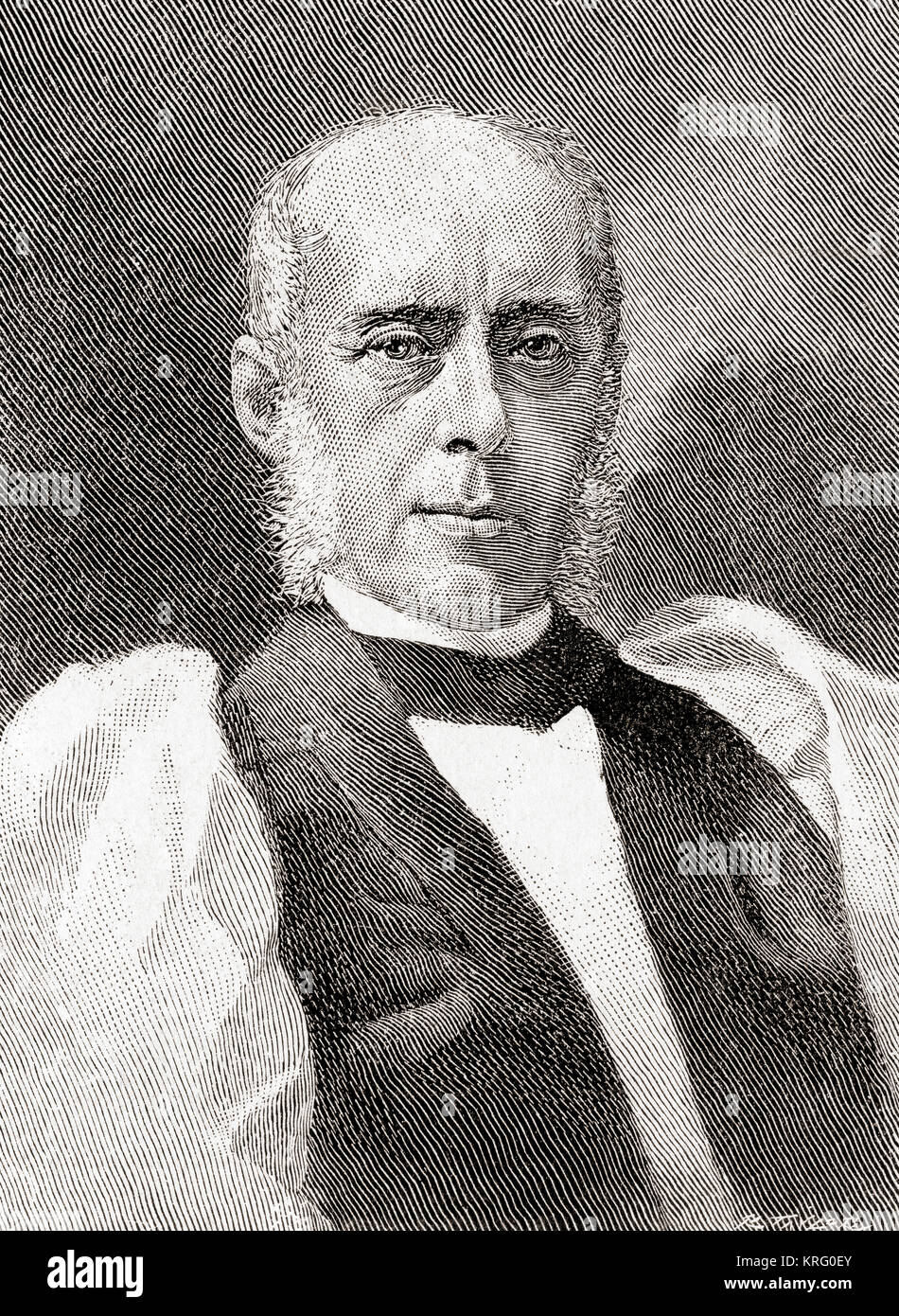 Anthony Wilson Thorold, 1825 – 1895.  Anglican Bishop of Winchester in the Victorian era.  From The Strand Magazine, published January to June 1894. Stock Photo