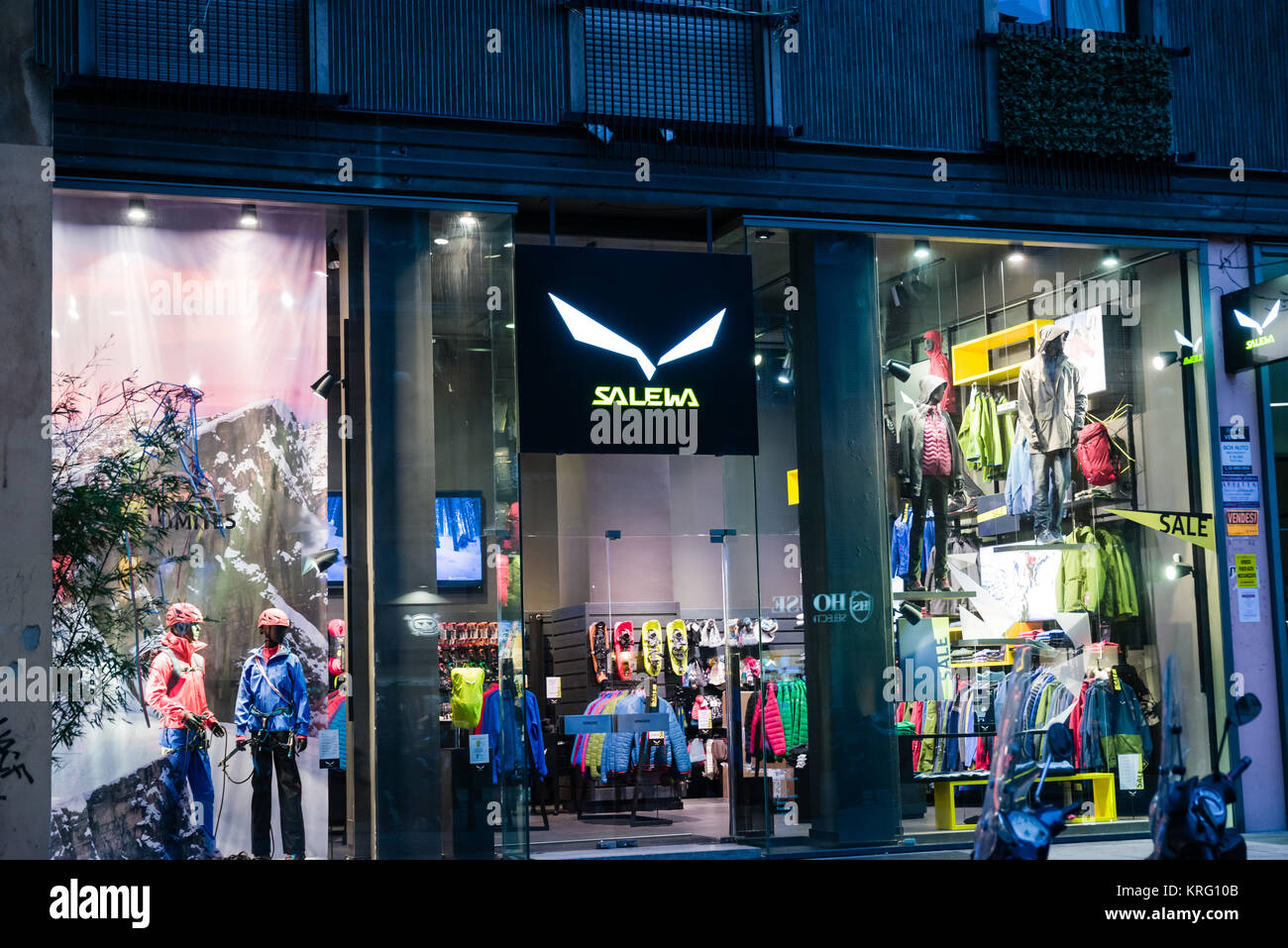 Milan, Italy - February 28, 2017: Shop window of a Salewa shop in Milan  Stock Photo - Alamy