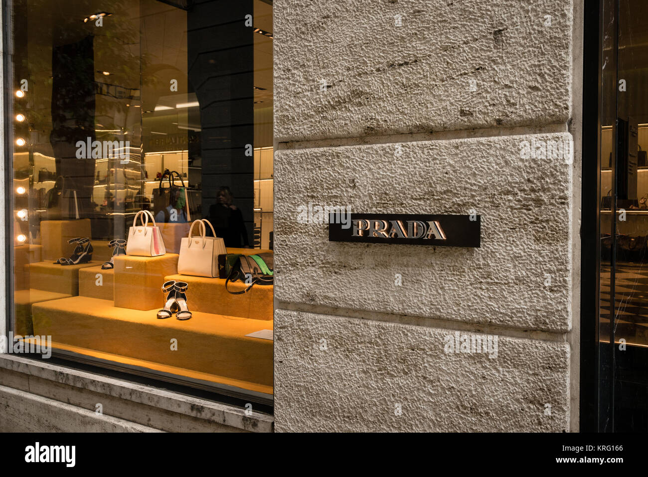 Prada shop montenapoleone street milan hi res stock photography and images Alamy