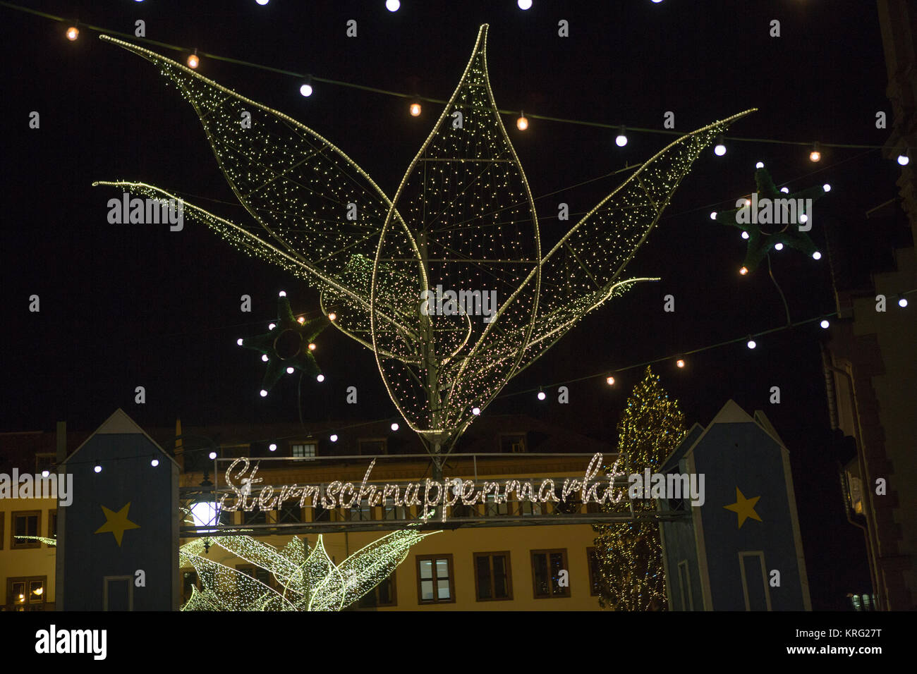 The entrance to the Twinkling Star Christmas Market is a gateway with