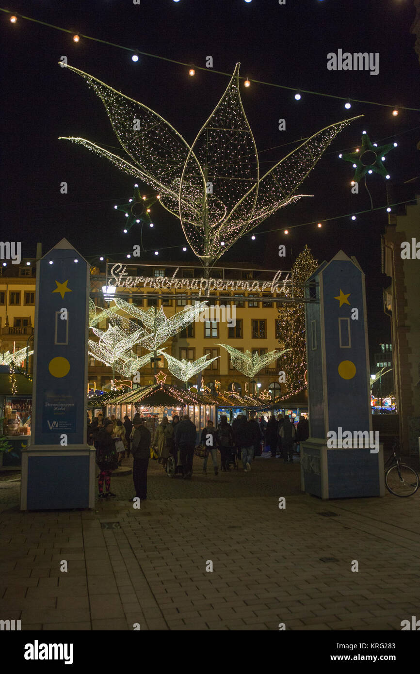 The entrance to the Twinkling Star Christmas Market is a gateway with