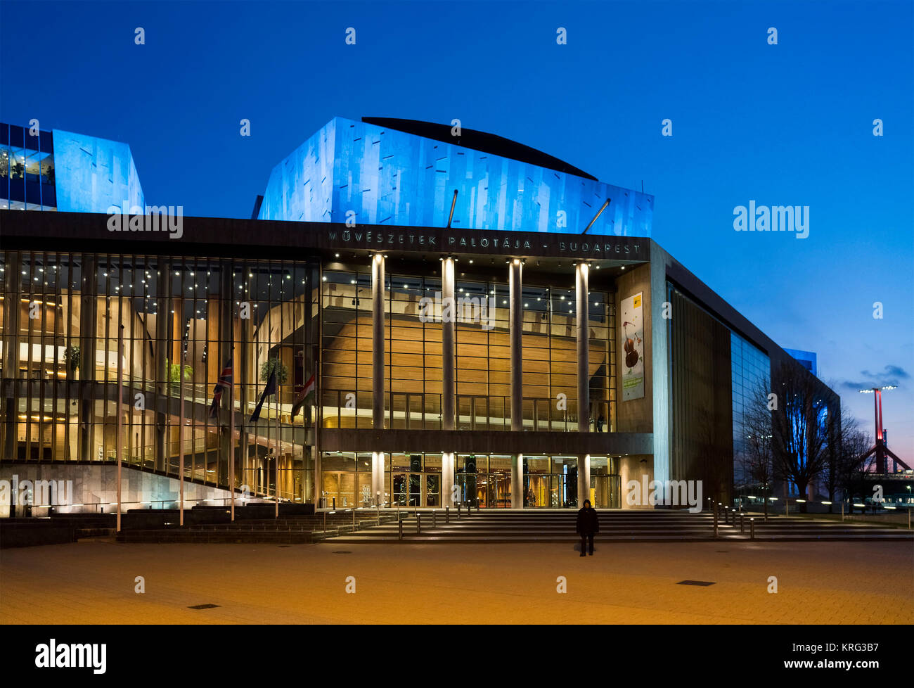 Mupa Budapest Cultural and Art Center at sunset, Budapest, Hungary Stock Photo