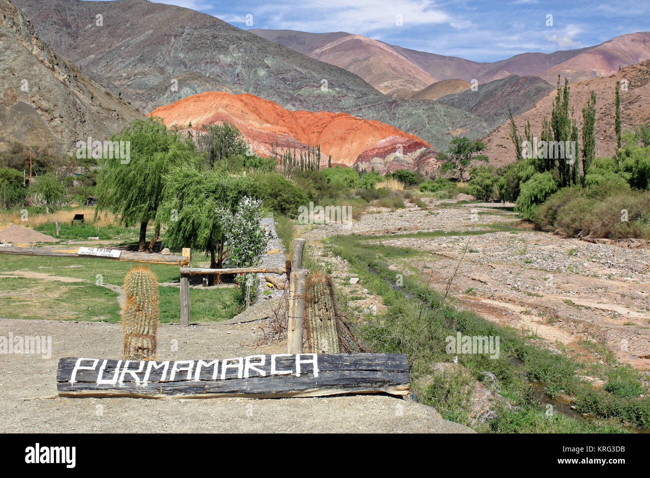 Hill of the Seven Colours, Purmamarca, Jujuy, Argentina. Stock Photo