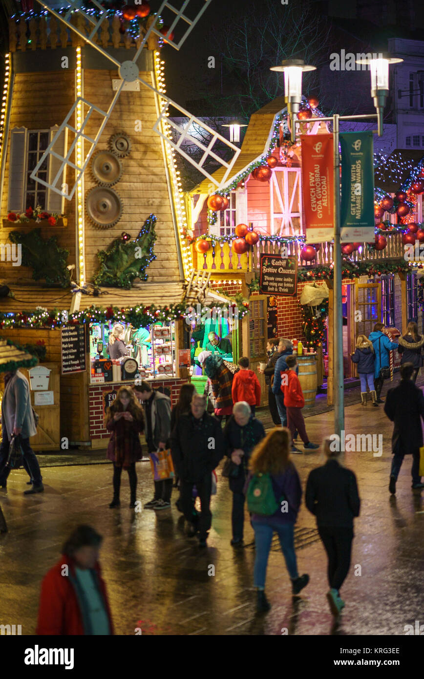 Views of Cardiff Christmas Market, Wales Stock Photo Alamy