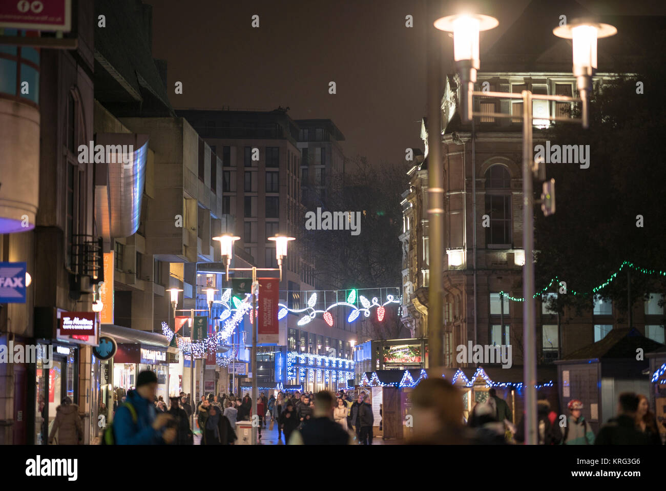 Views of Cardiff  Christmas Market, Wales Stock Photo