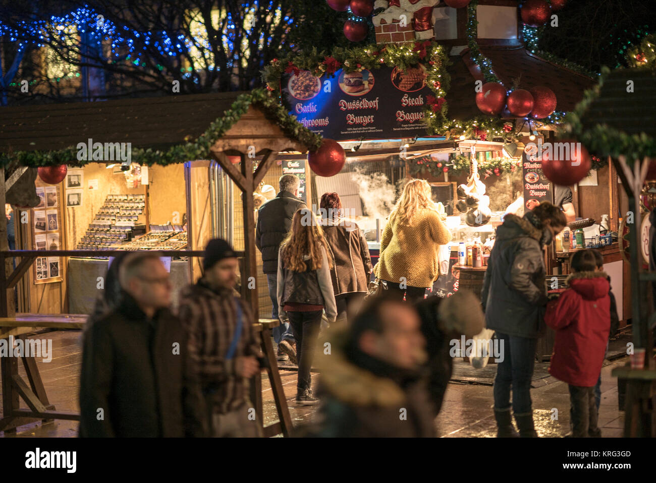 Views of Cardiff Christmas Market, Wales Stock Photo Alamy