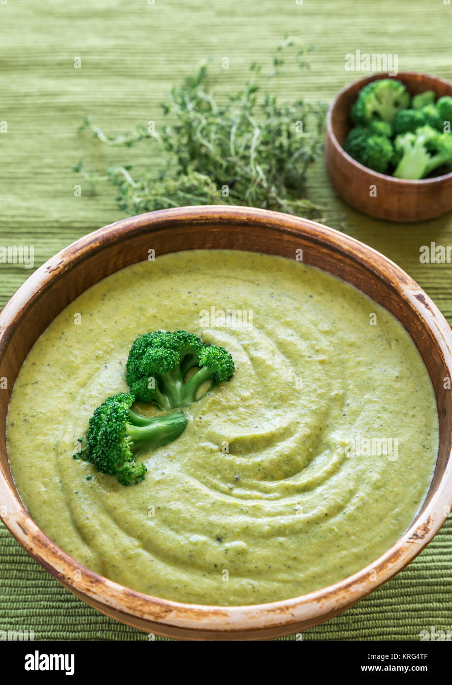 Broccoli Cheese Soup Stock Photo - Alamy