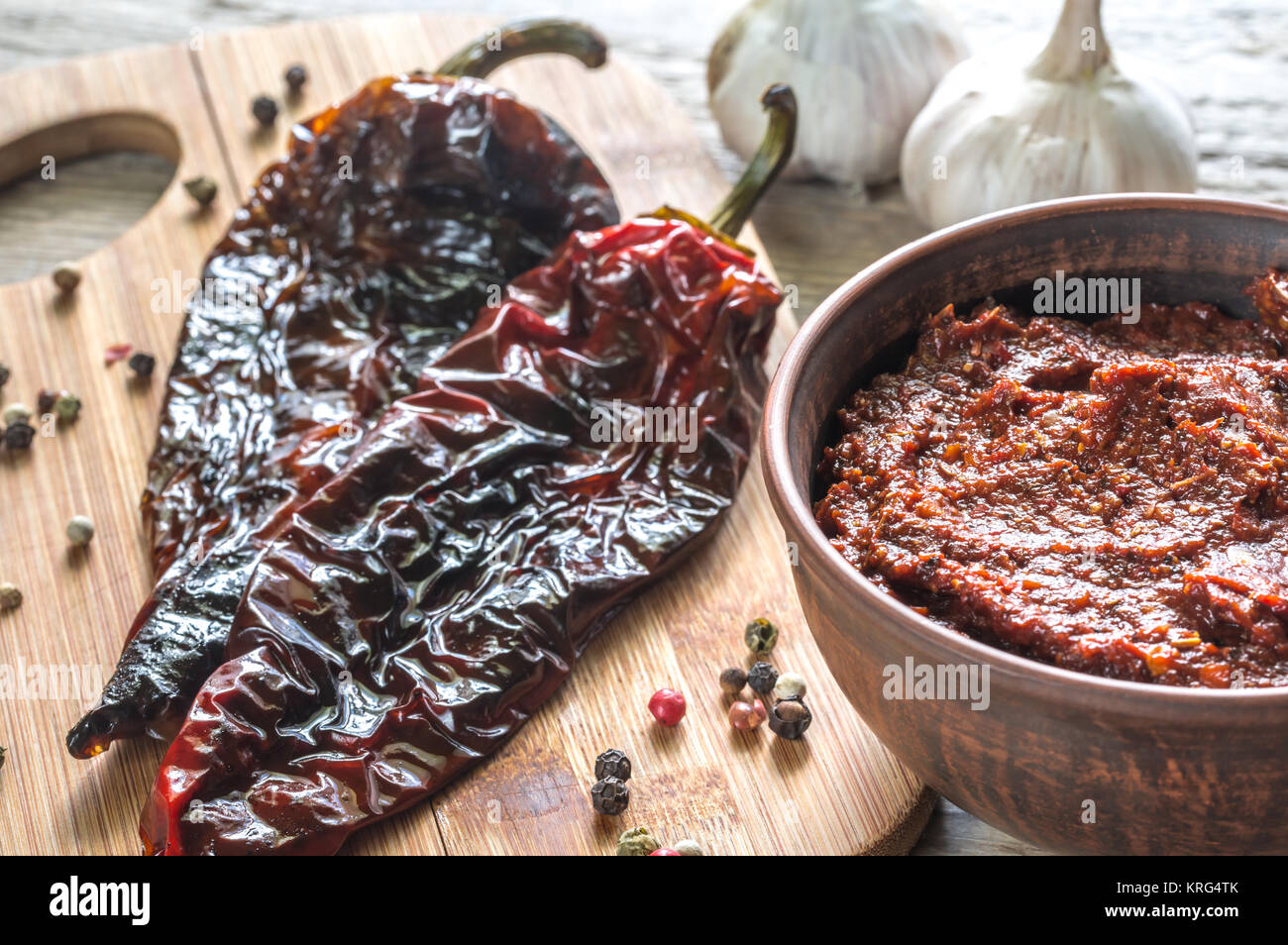 Bowl of adobo sauce Stock Photo