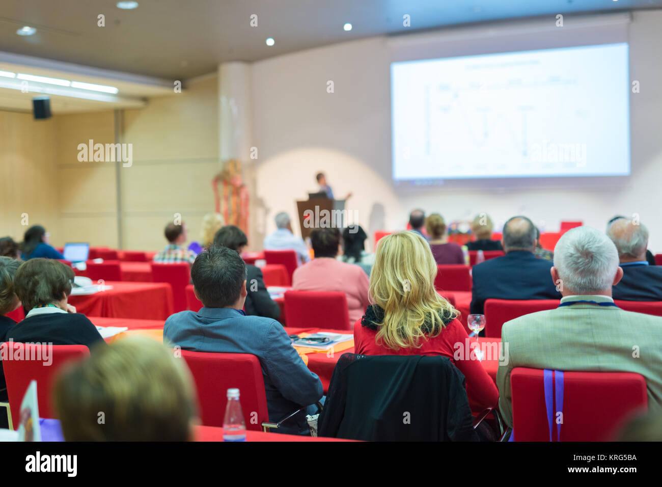 Audience in lecture hall on scientific conference Stock Photo - Alamy