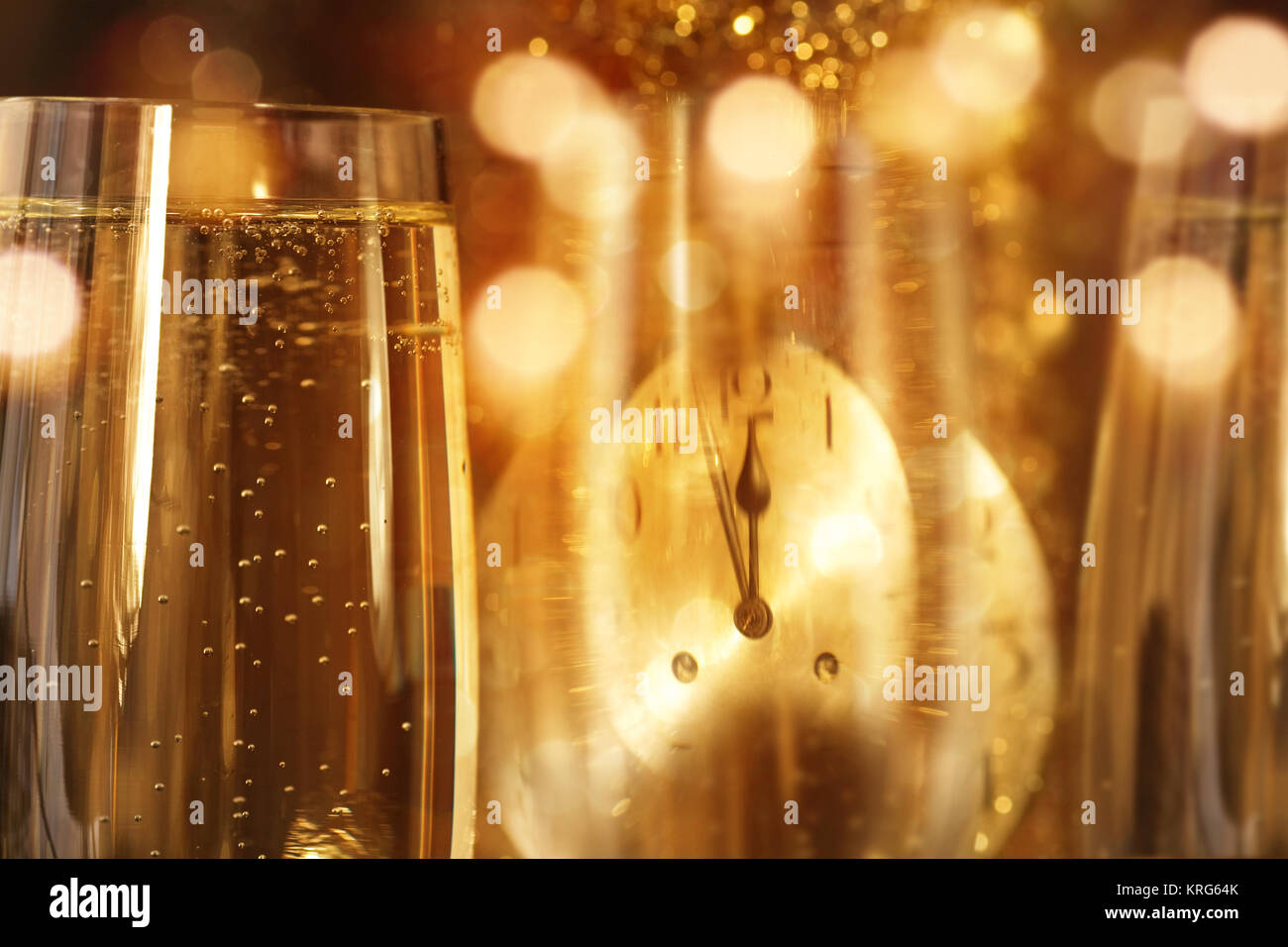 new year background with champagne Stock Photo