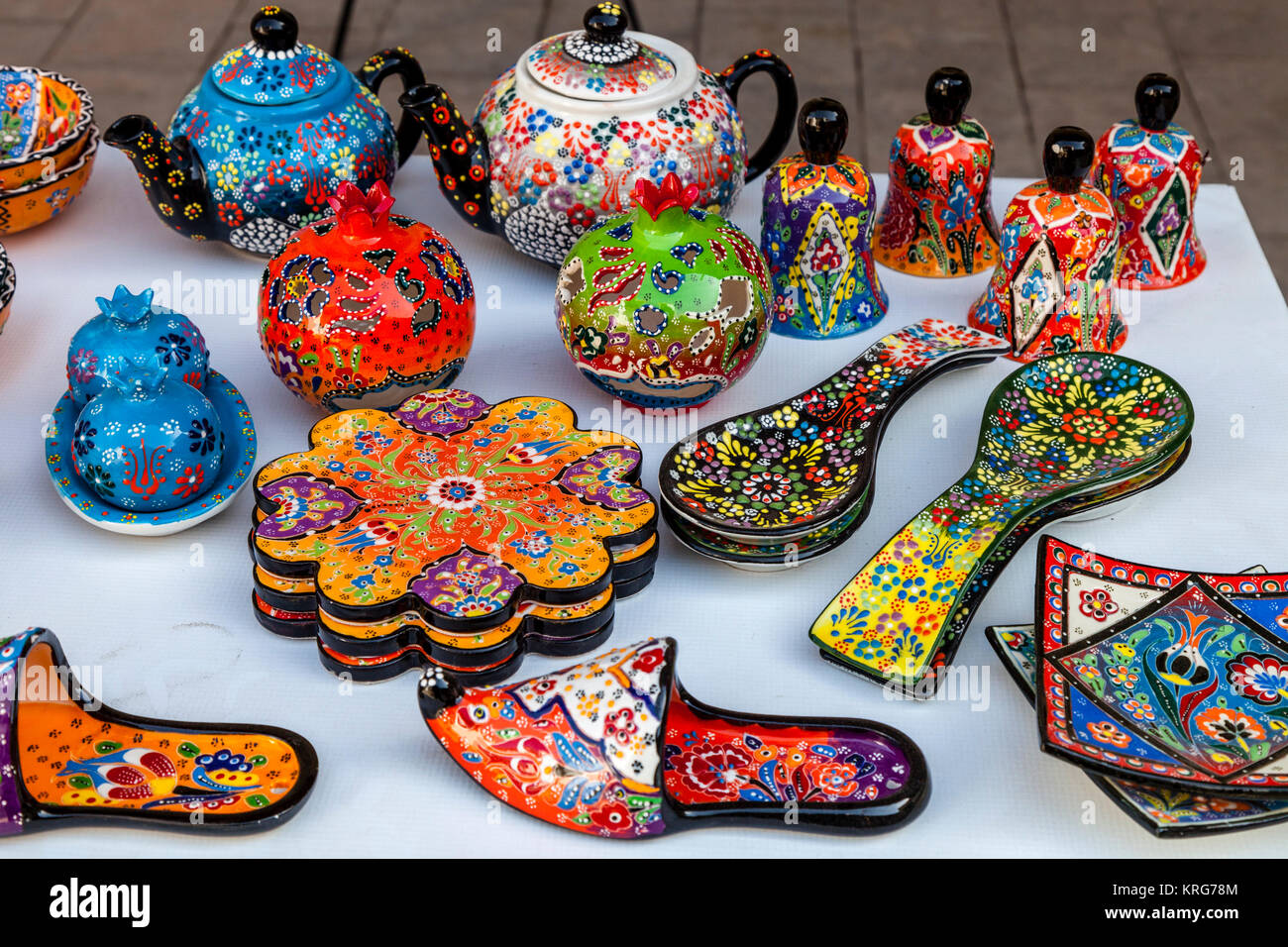 Colourful Souvenirs For Sale, Bukhara, Uzbekistan Stock Photo Alamy