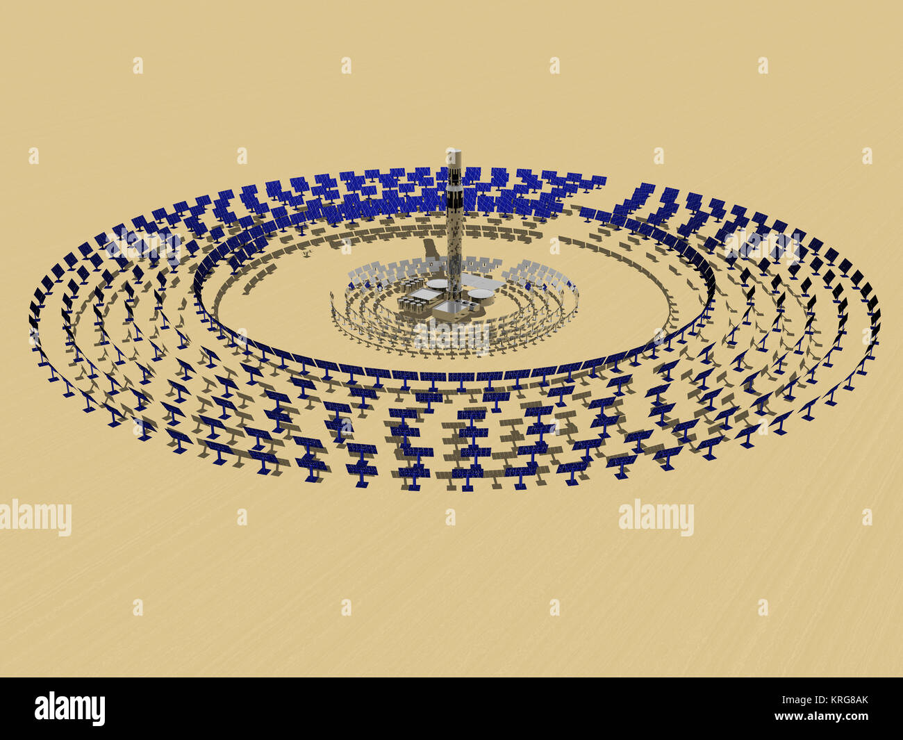 solar power plant in the desert Stock Photo - Alamy