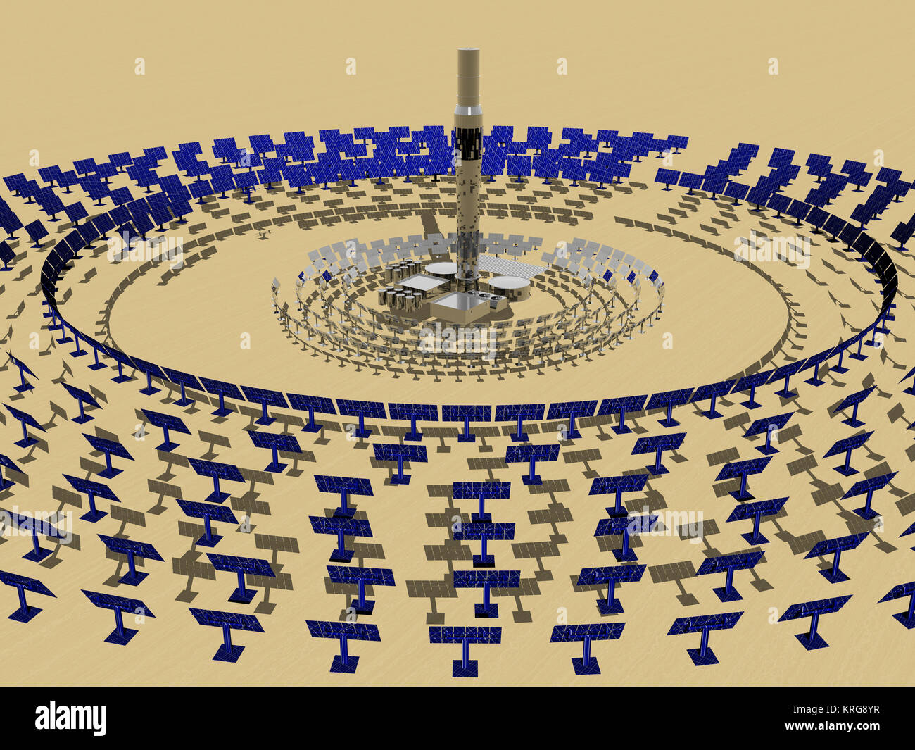 solar power plant in the desert Stock Photo - Alamy
