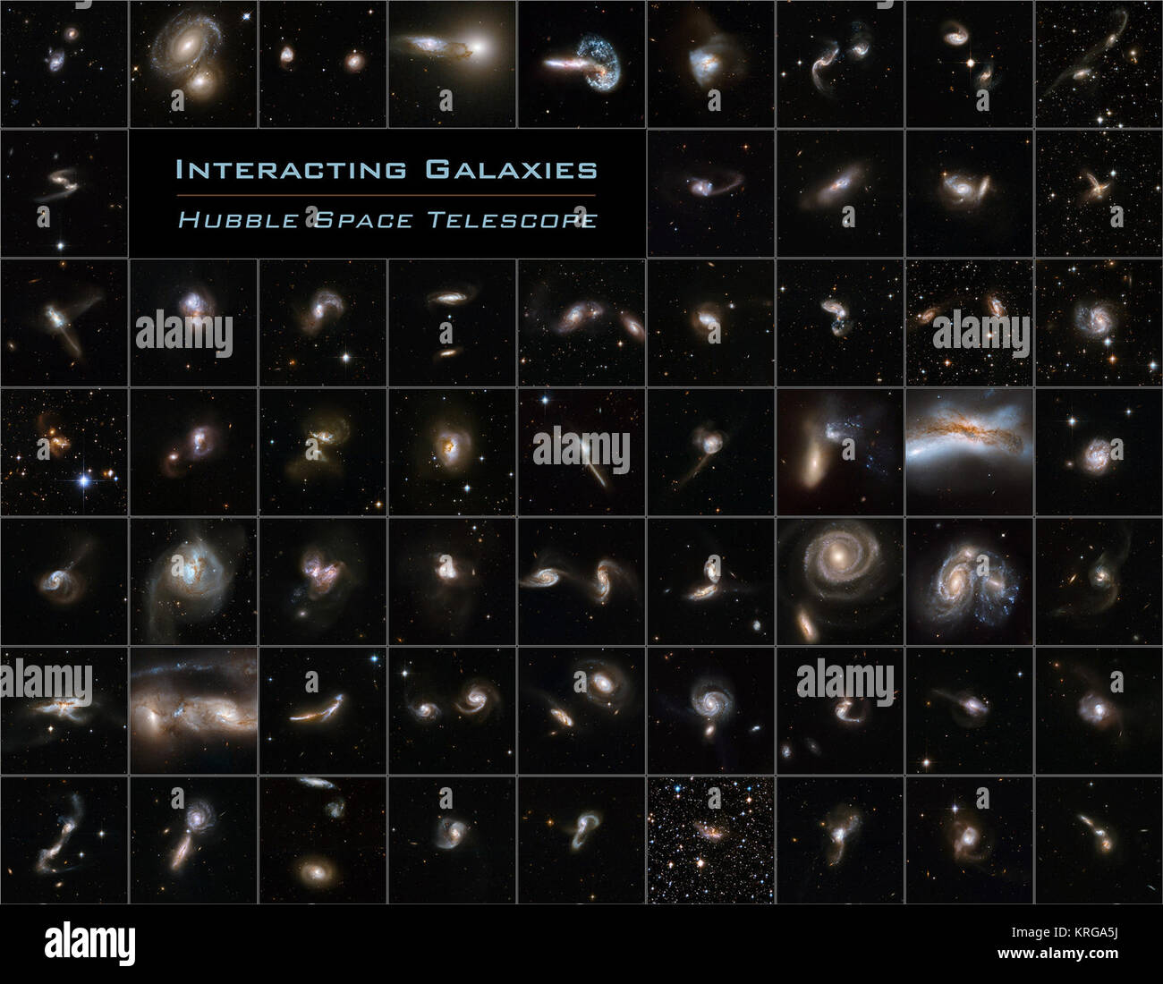 Interacting Galaxies collage Stock Photo Alamy