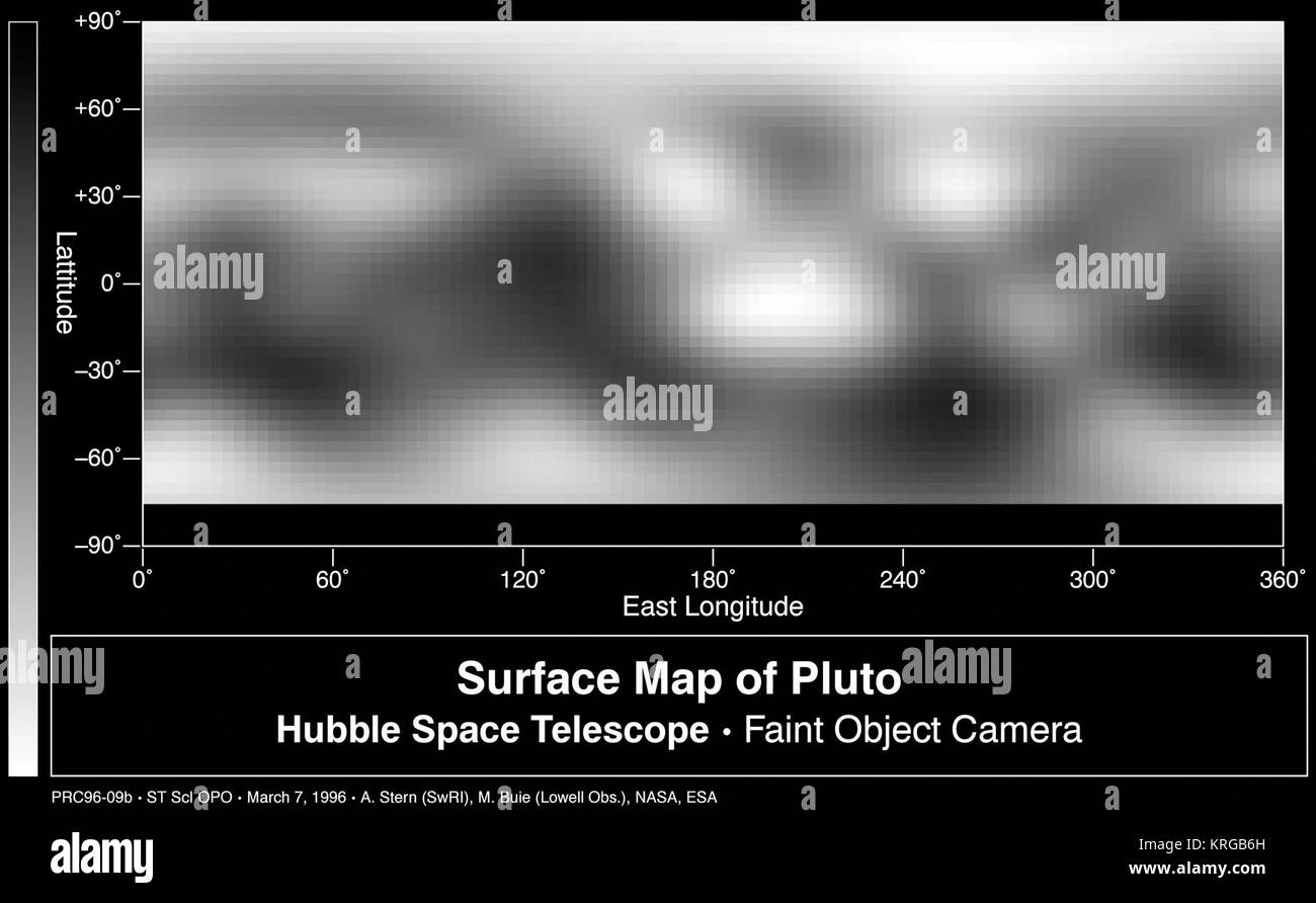 Surface Map of Pluto Stock Photo Alamy