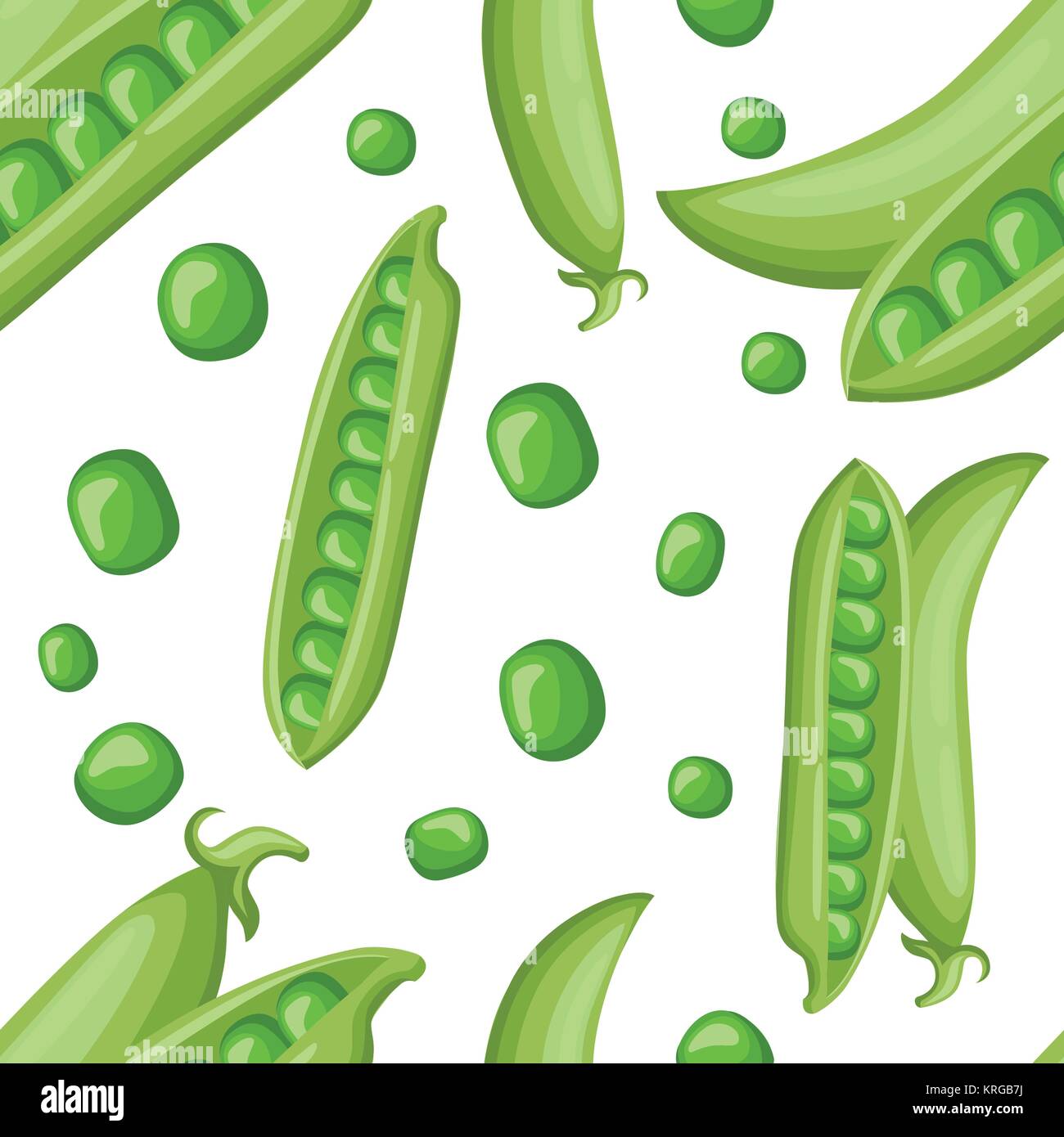 Seamless pattern with open and close pod green peas cartoon style fresh  food useful vegetables vector illustration on white background web site  page a Stock Vector Image & Art - Alamy