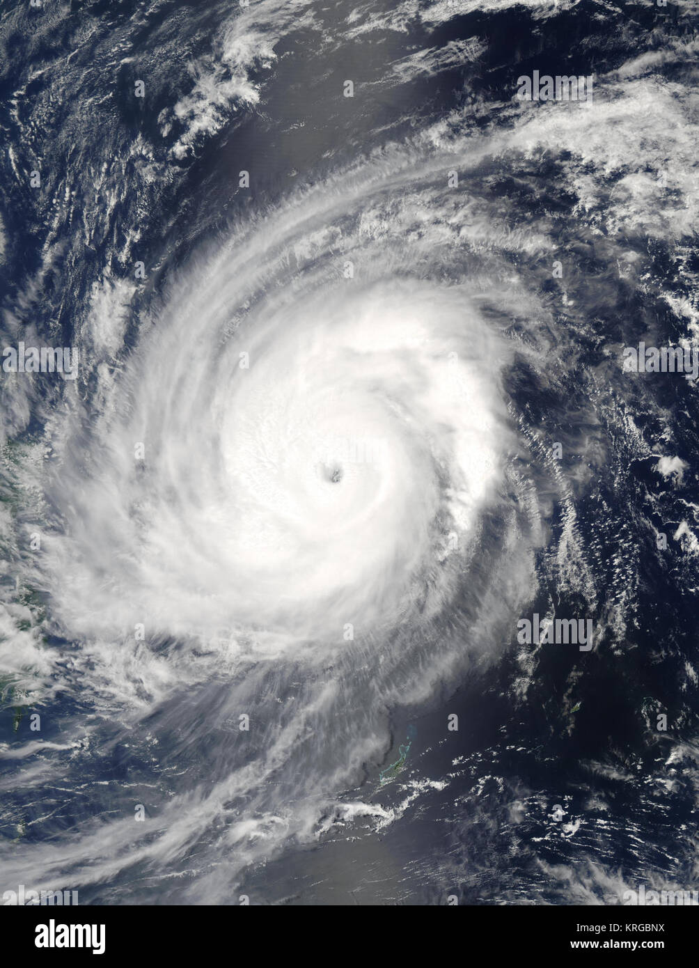 Typhoon Sudal 11 apr 2004 0425Z Stock Photo