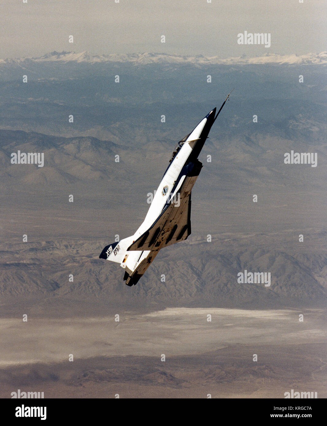 X31 Demonstrating High Angle of Attack Herbst Maneuver Stock Photo