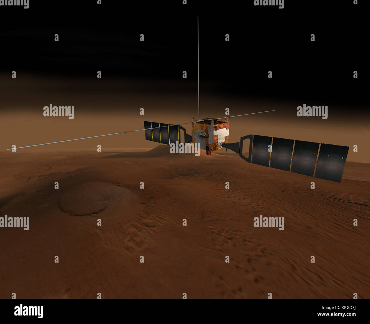 Mars-express-volcanoes-sm Stock Photo