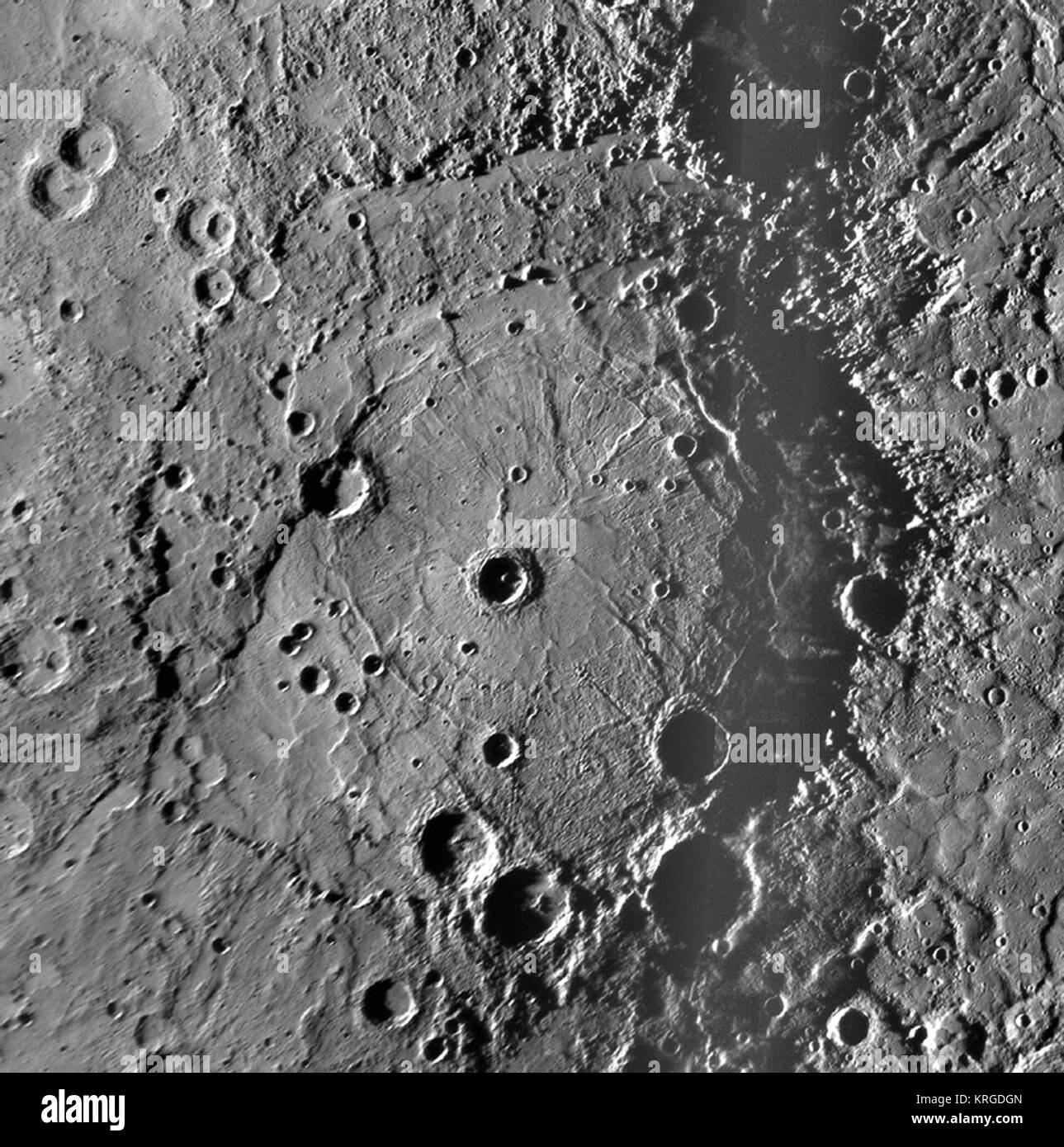 Rembrandt crater mosaic Stock Photo - Alamy