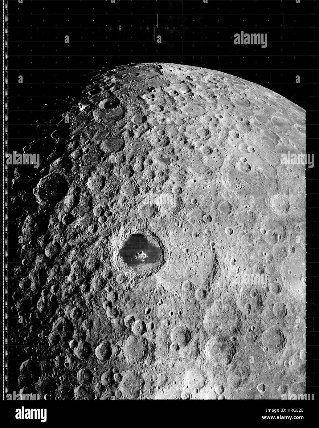 Lunar Orbiter 3 moon image Stock Photo