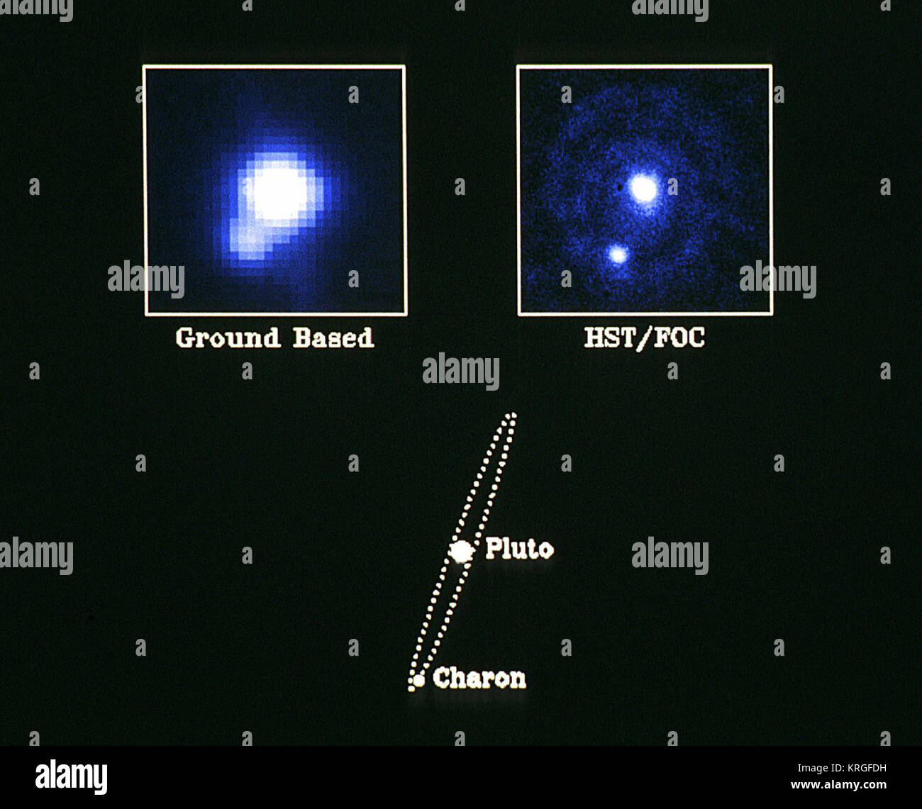 Pluto and Charon (Hubble Space Telescope and Faint Object Camera Stock