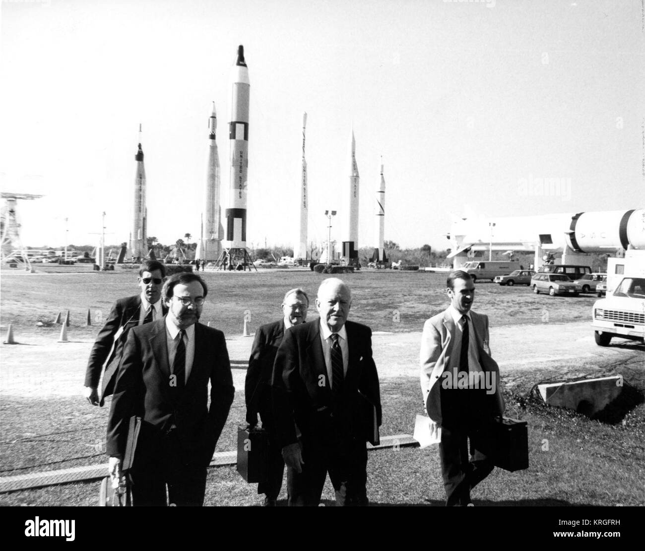 Rogers Commission members arrive at Kennedy Space Center Stock Photo Alamy