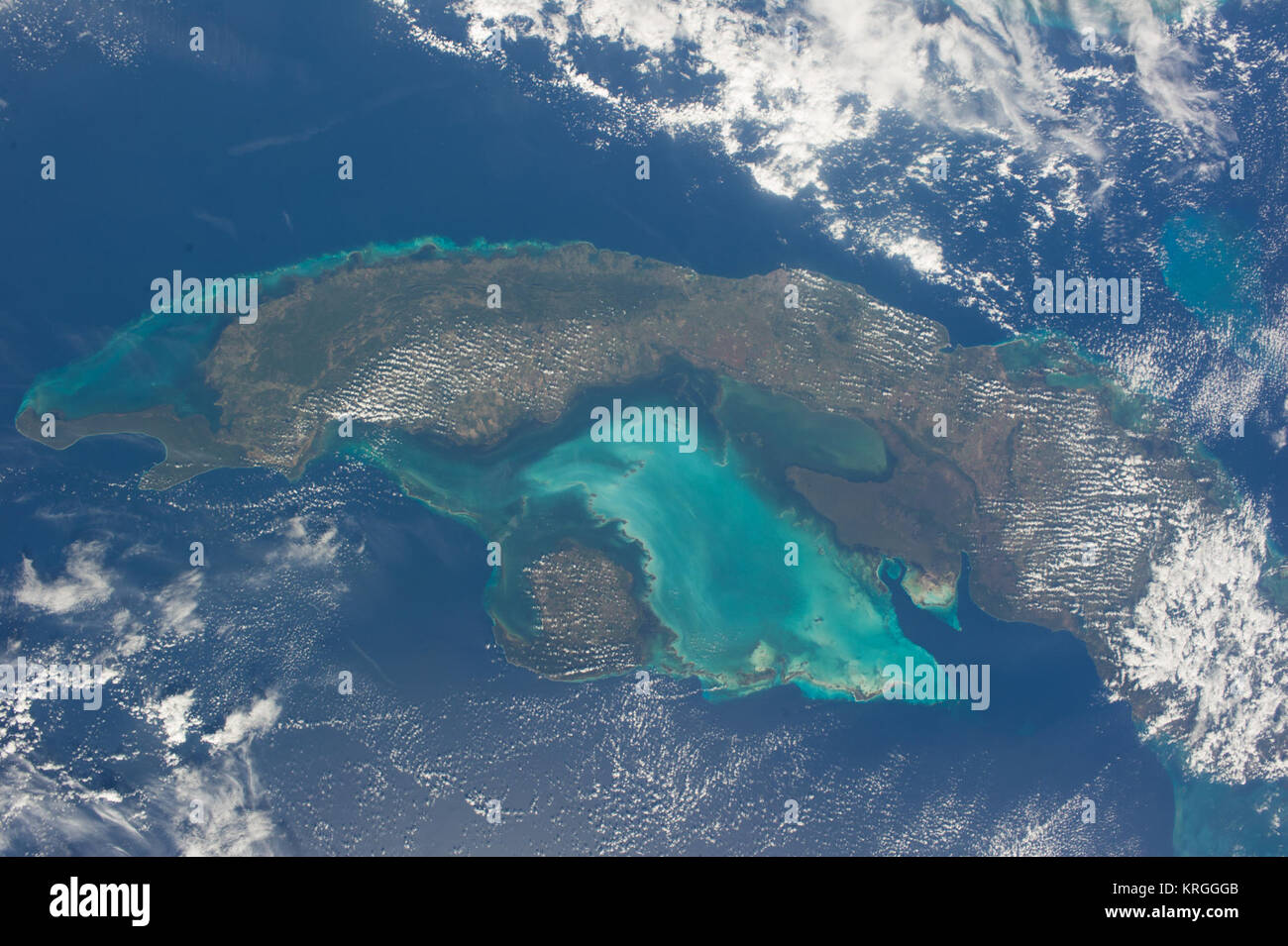 ISS-38 Caribbean country of Cuba Stock Photo