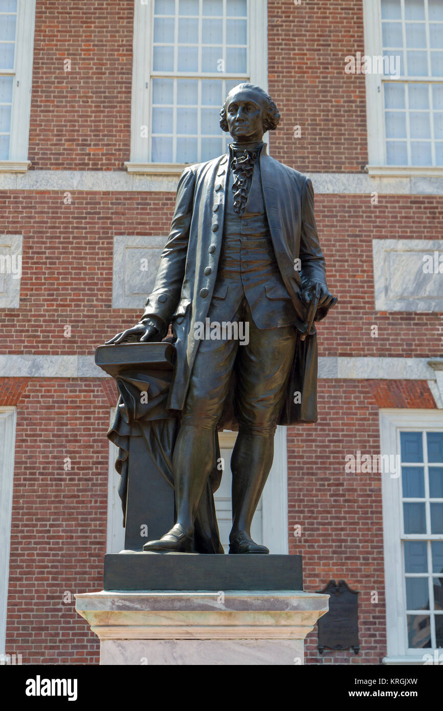 Statue washington philadelphia pennsylvania hires stock