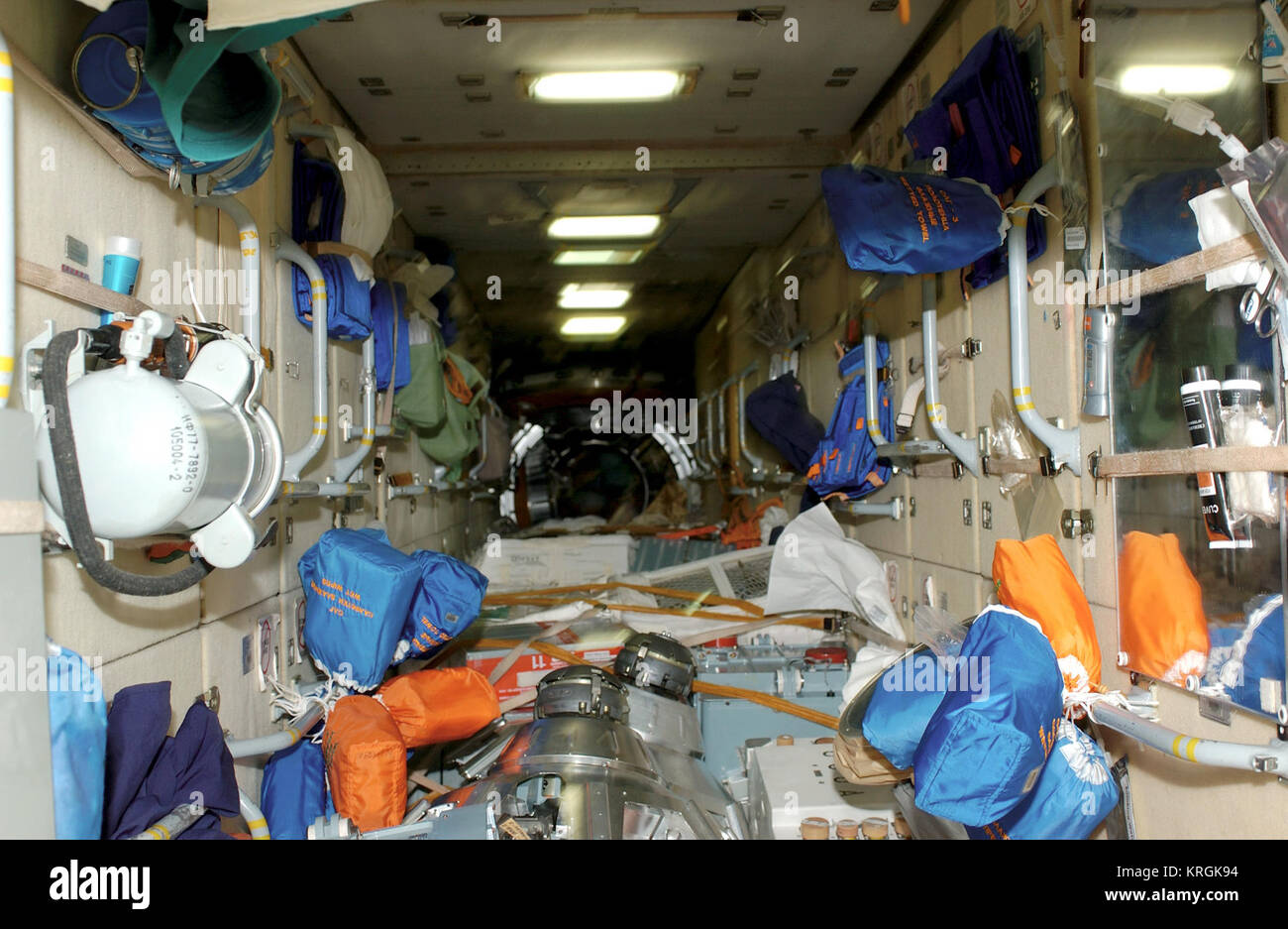 ISS-10 Interior of Zarya Stock Photo - Alamy
