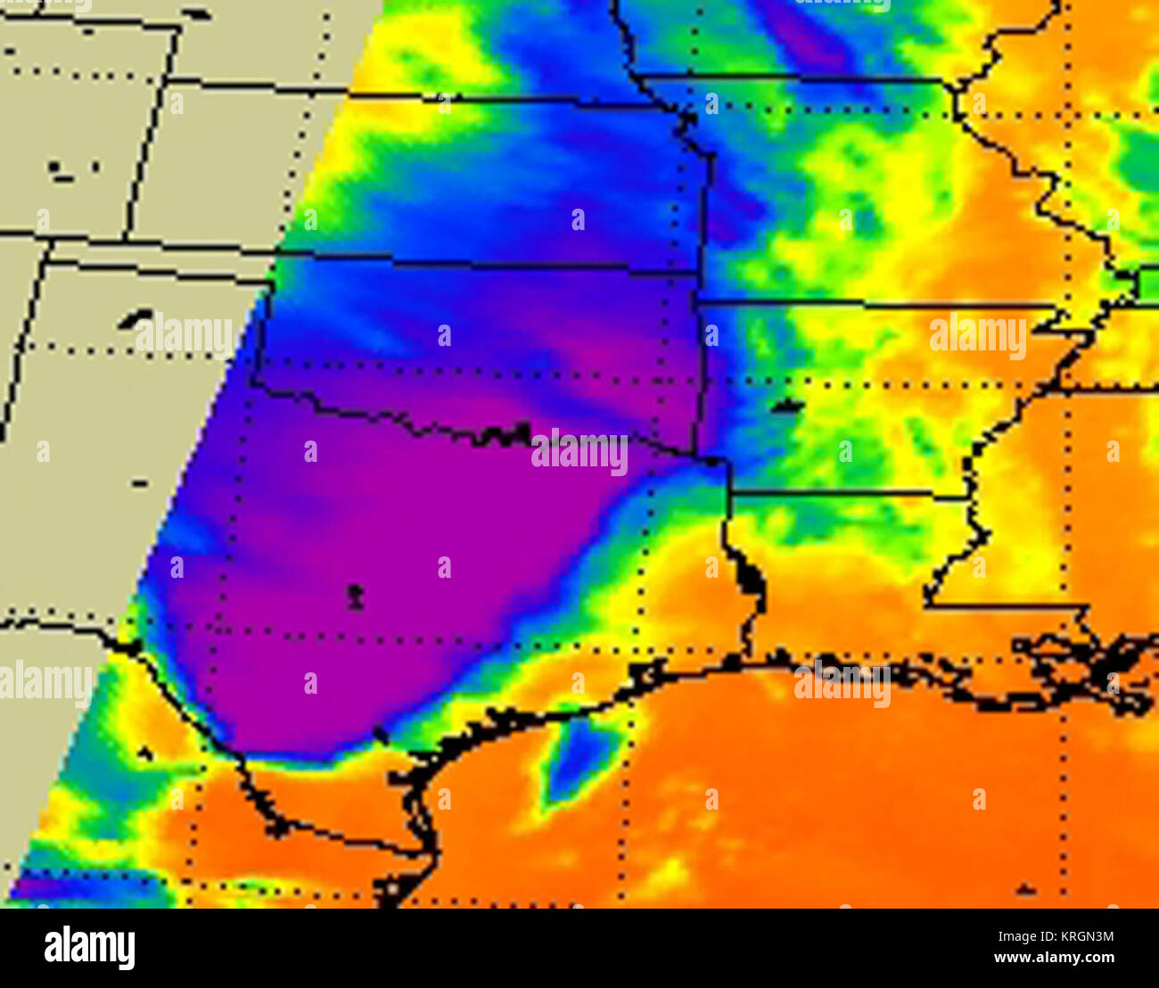 Severe Weather Over Eastern Texas Oklahoma Stock Photo Alamy