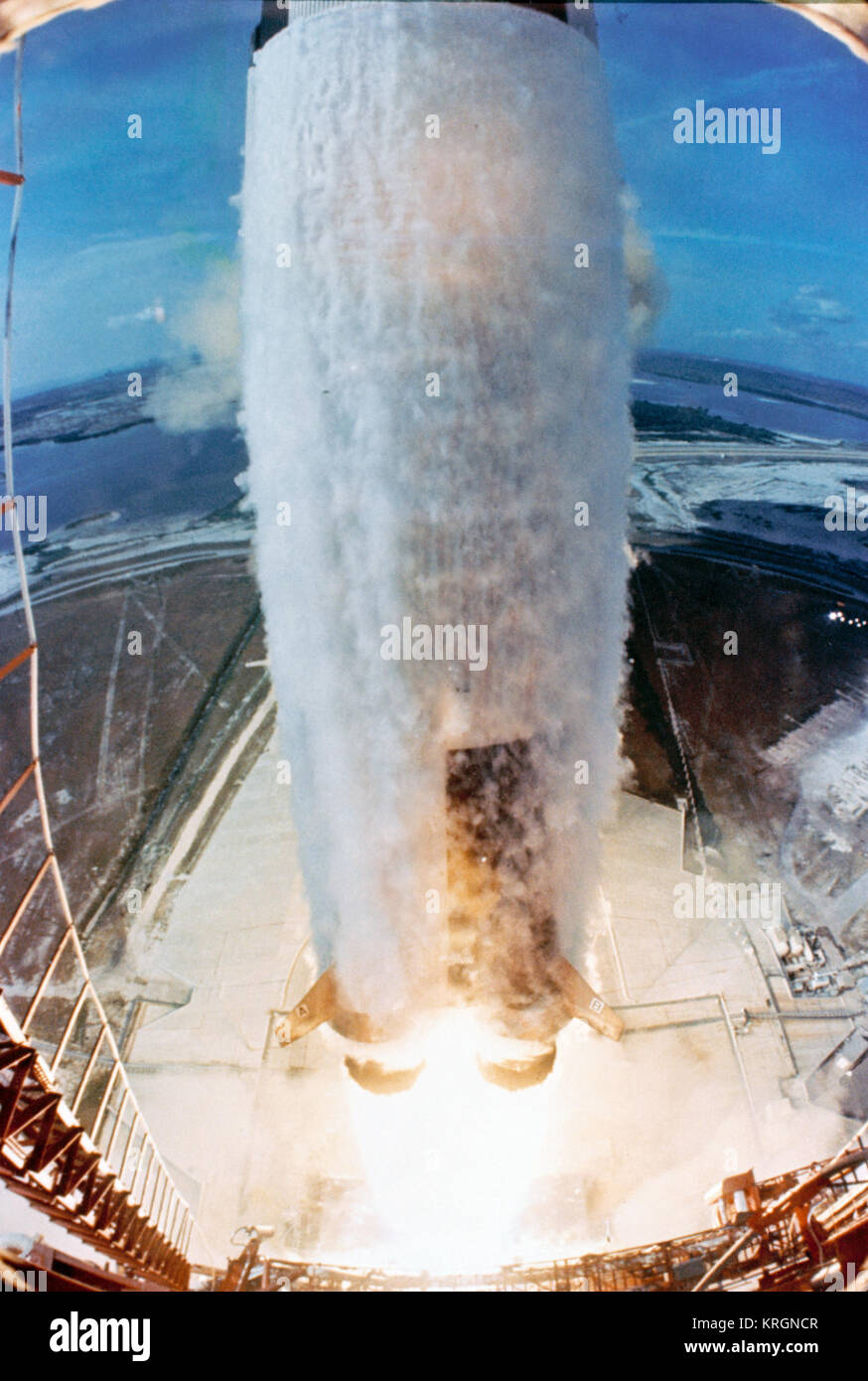 Liftoff of the Apollo 11 lunar landing mission Stock Photo