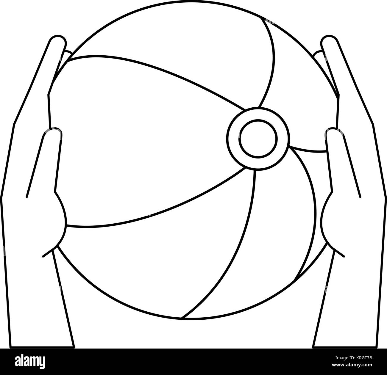 Hands holding Beach ball Stock Vector Image & Art - Alamy