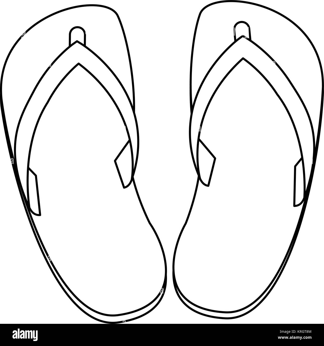 Beach flip flops Stock Vector Image & Art - Alamy