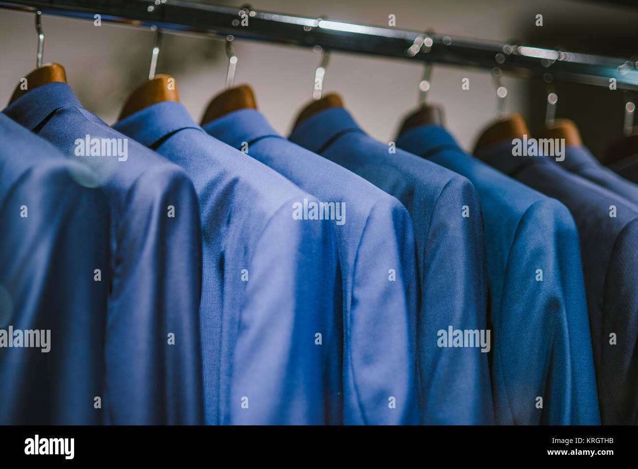 Men suits in detail in a store Stock Photo Alamy