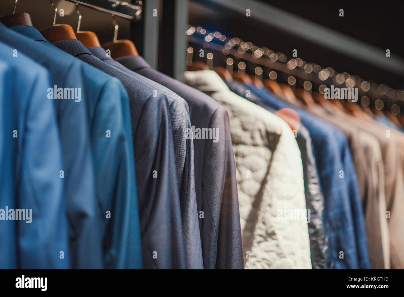 Men Suits In Detail In A Store Stock Photo 169400937 Alamy