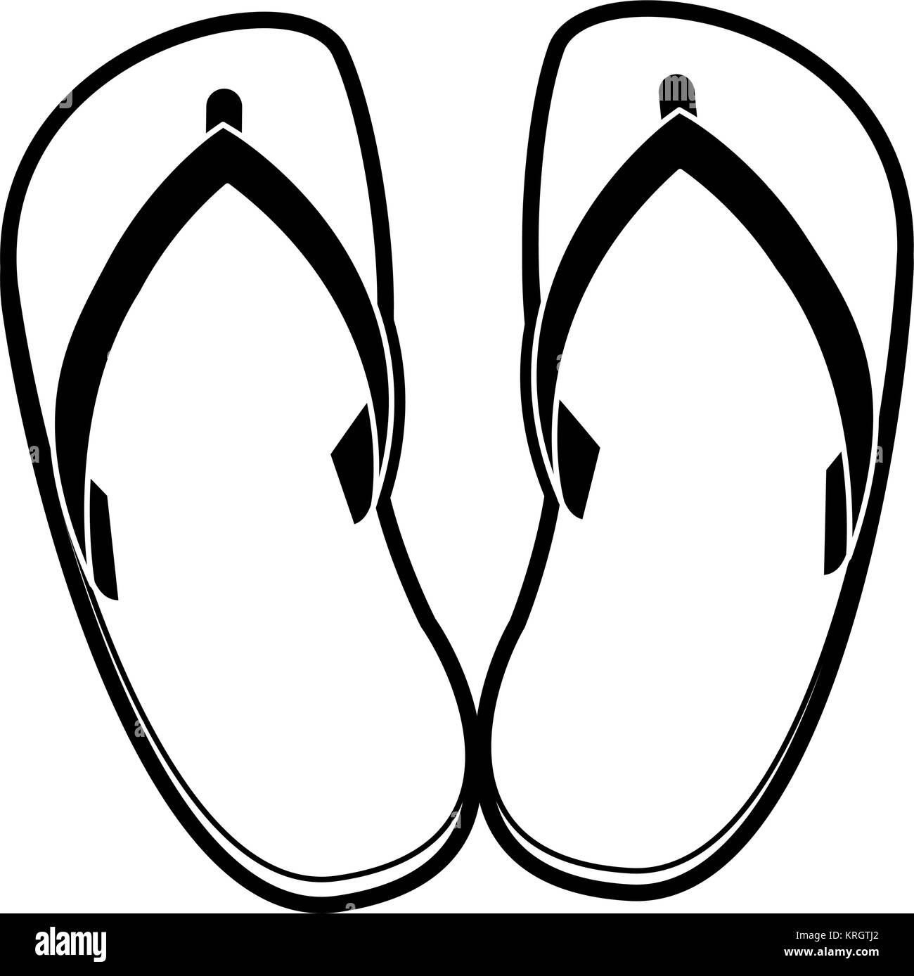 Beach flip flops Stock Vector Image & Art - Alamy