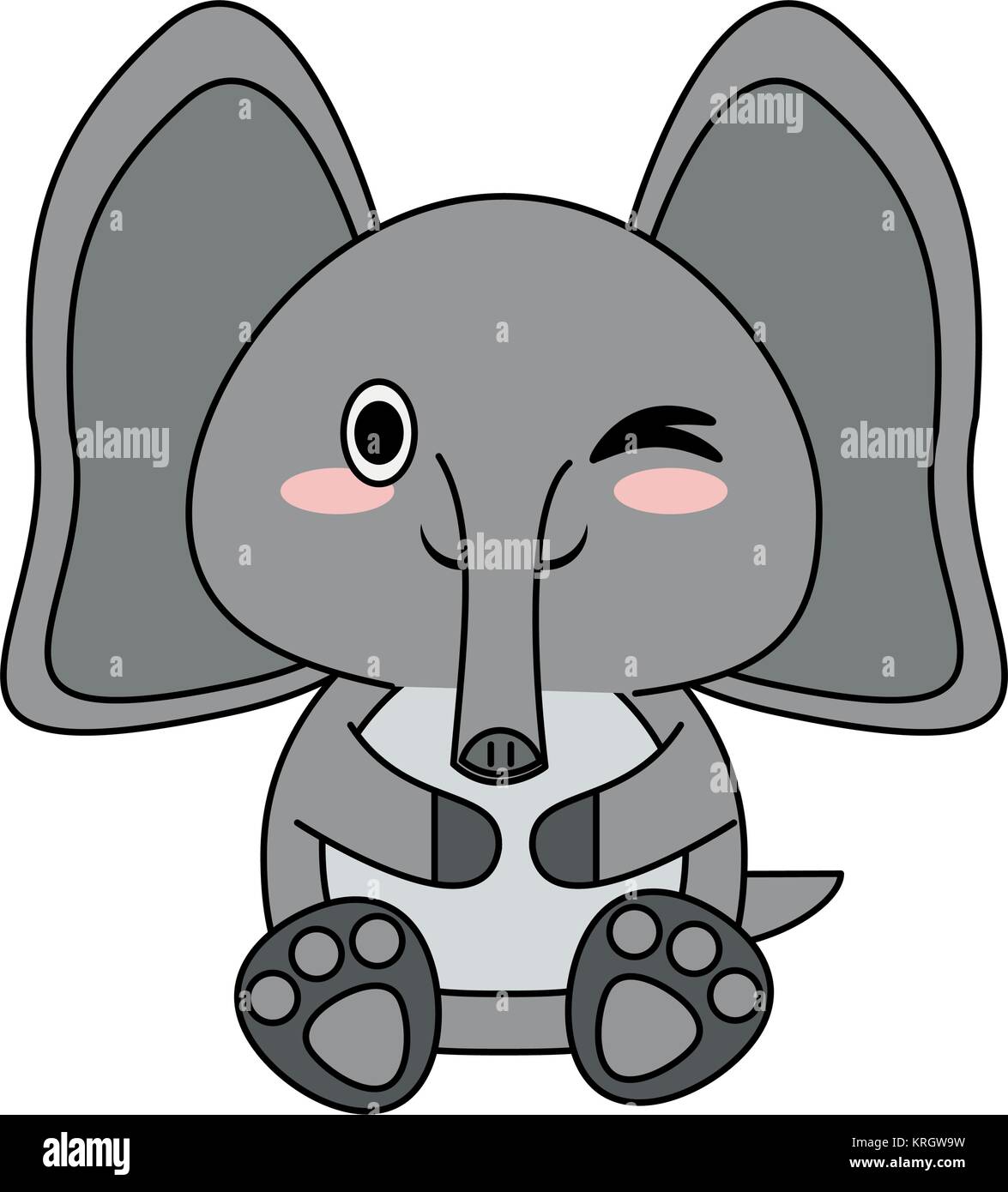 baby elephant cartoon Stock Vector